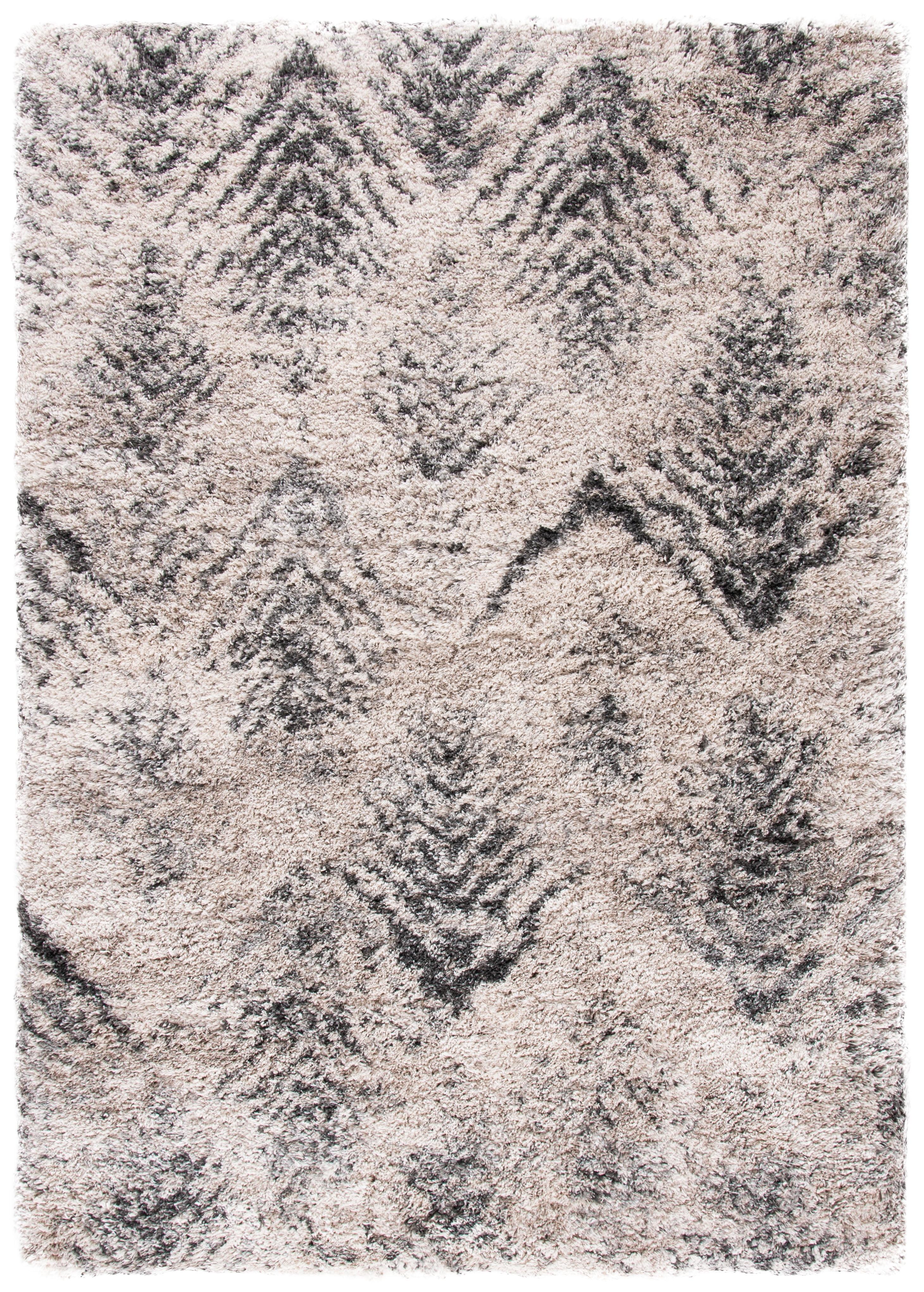 Iceland Shag ISG514 Power Loomed Accent Rug - Cream/Grey - 3'x5' - Safavieh