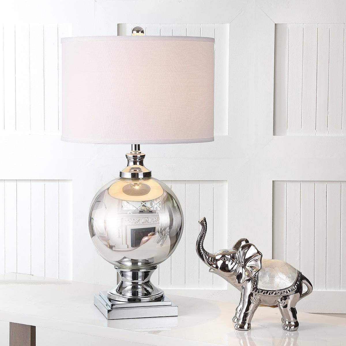 Icott Mercury Glass Lamp - Silver - Safavieh