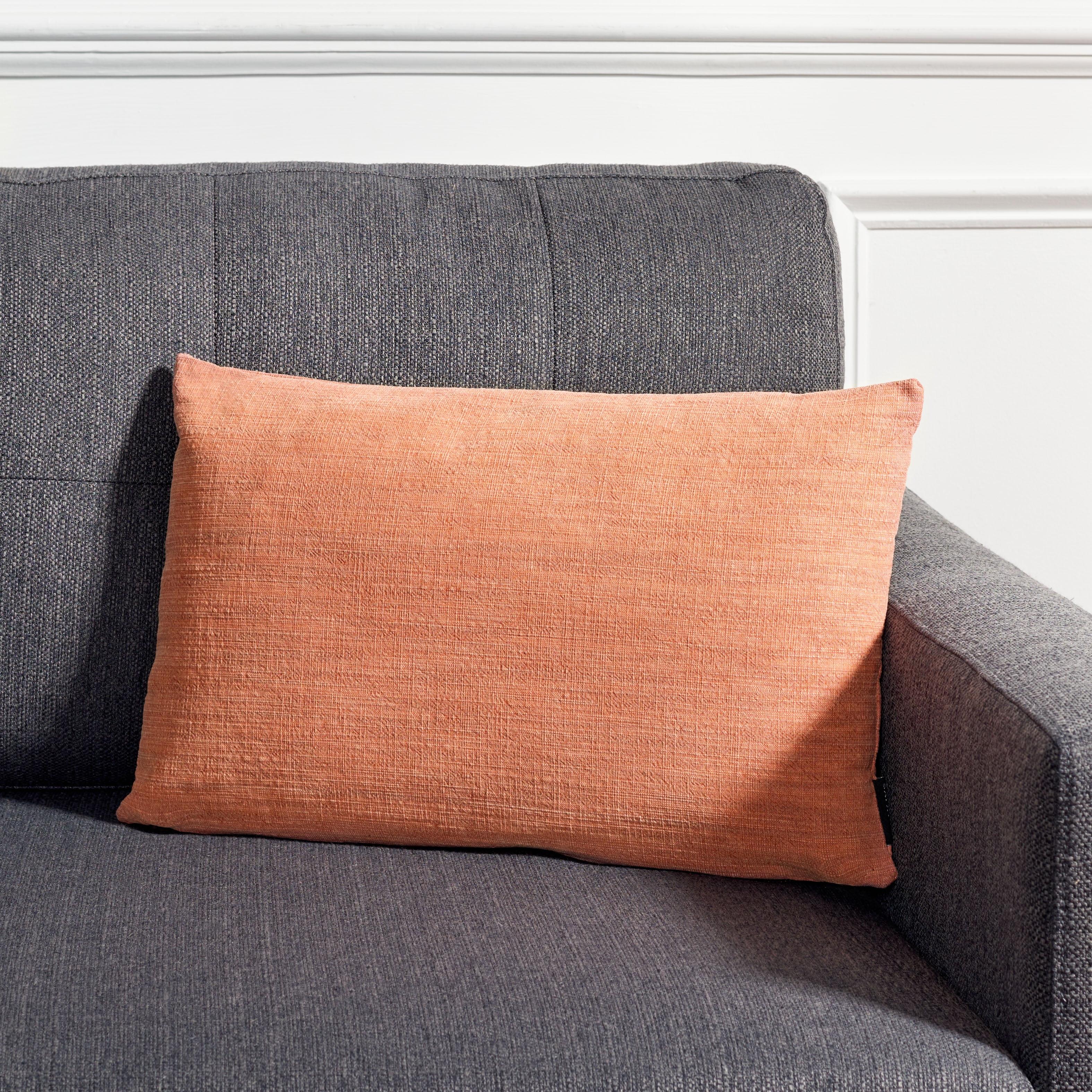 Light Orange Rectangular Polyfill Decorative Pillow