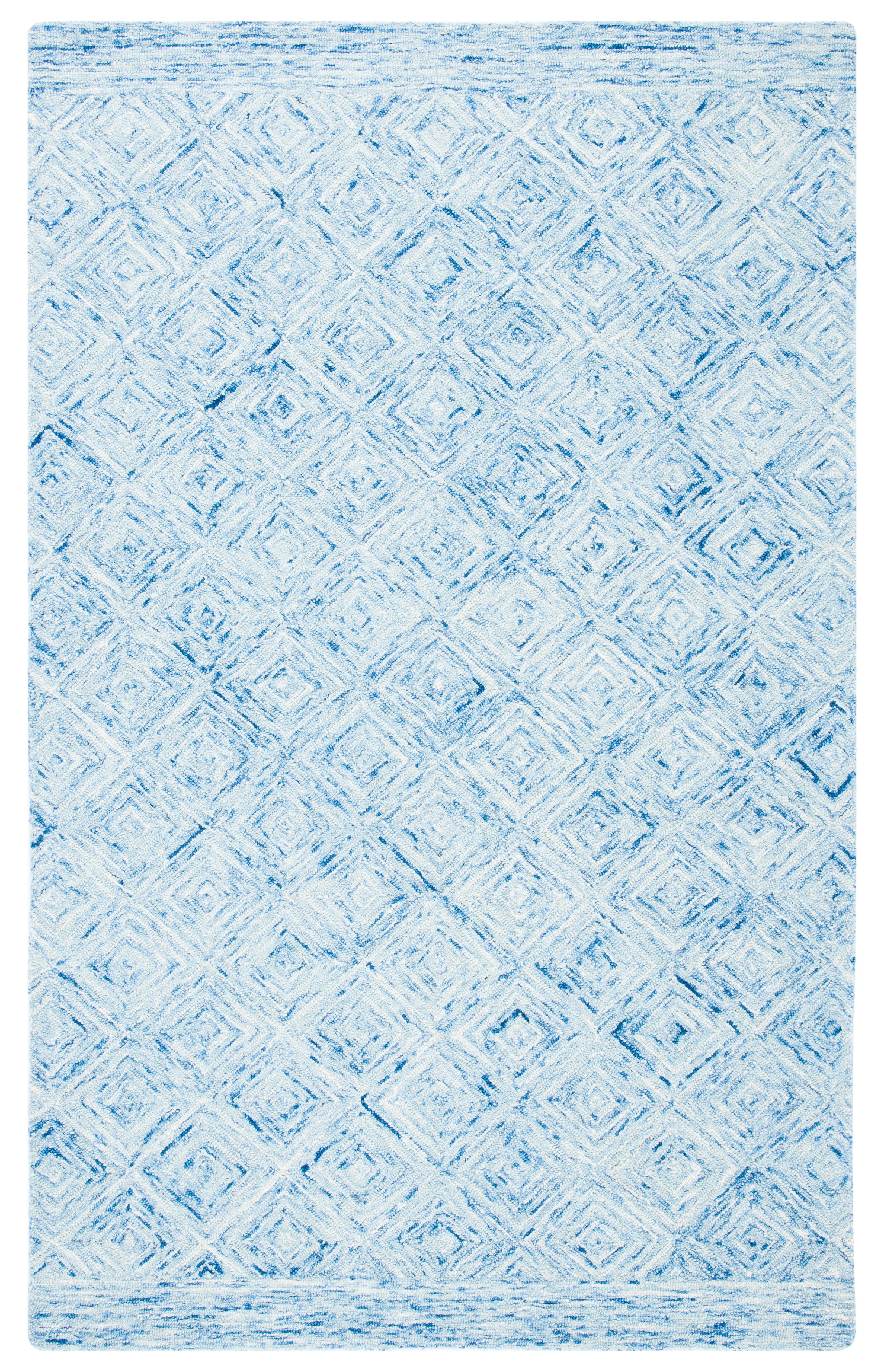 Ikat IKT704 Hand Tufted Area Rug - Blue - 3'x5' - Safavieh.