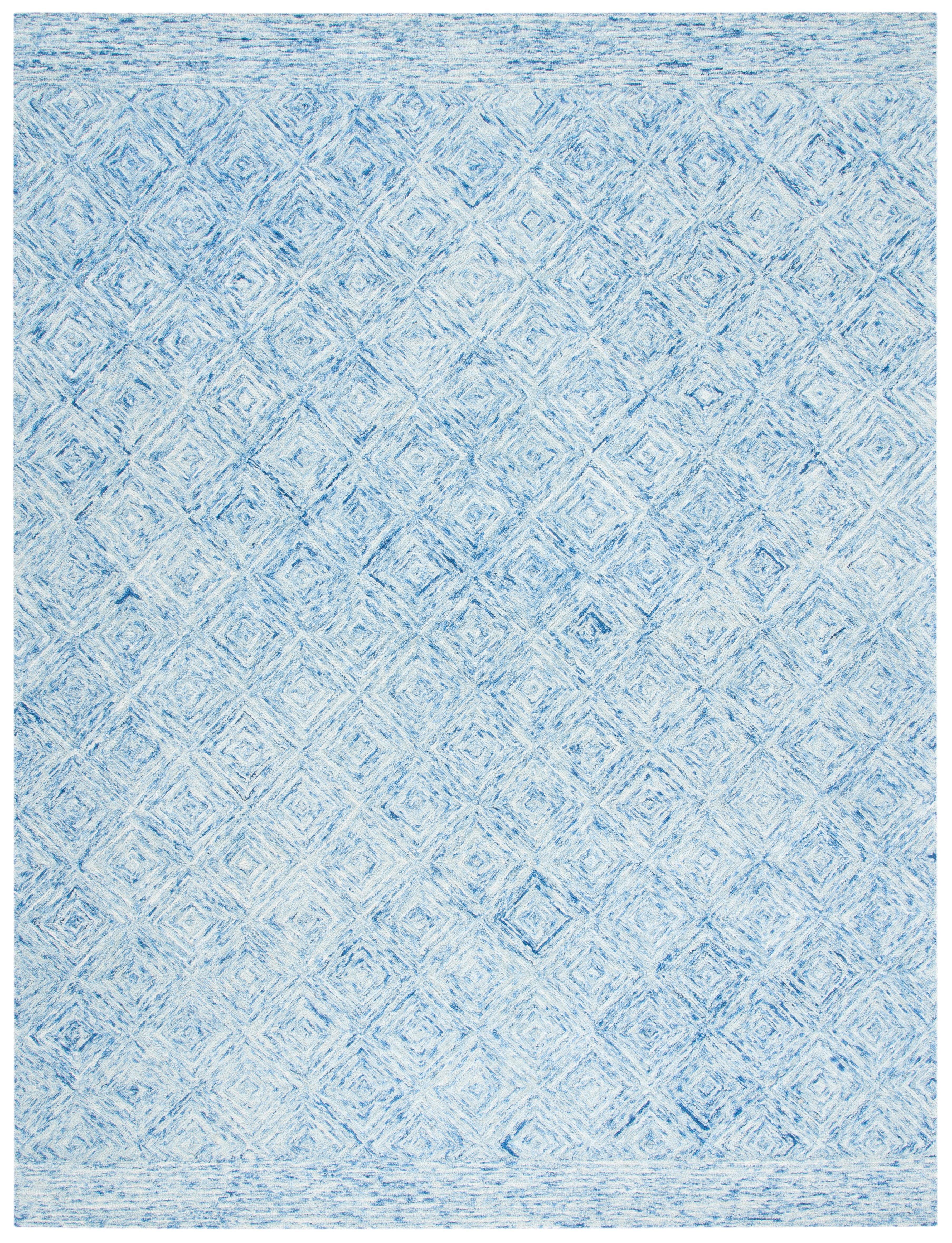 Ikat IKT704 Hand Tufted Area Rug - Blue - 8'x10' - Safavieh.