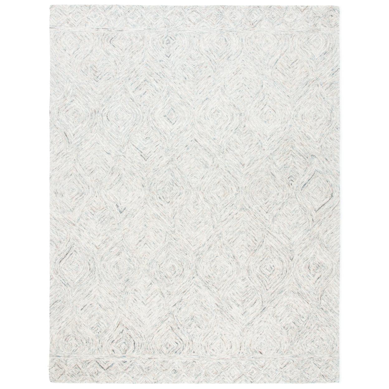 Ikat IKT703 Hand Tufted Area Rug - Beige/Grey - 4'x6' - Safavieh.