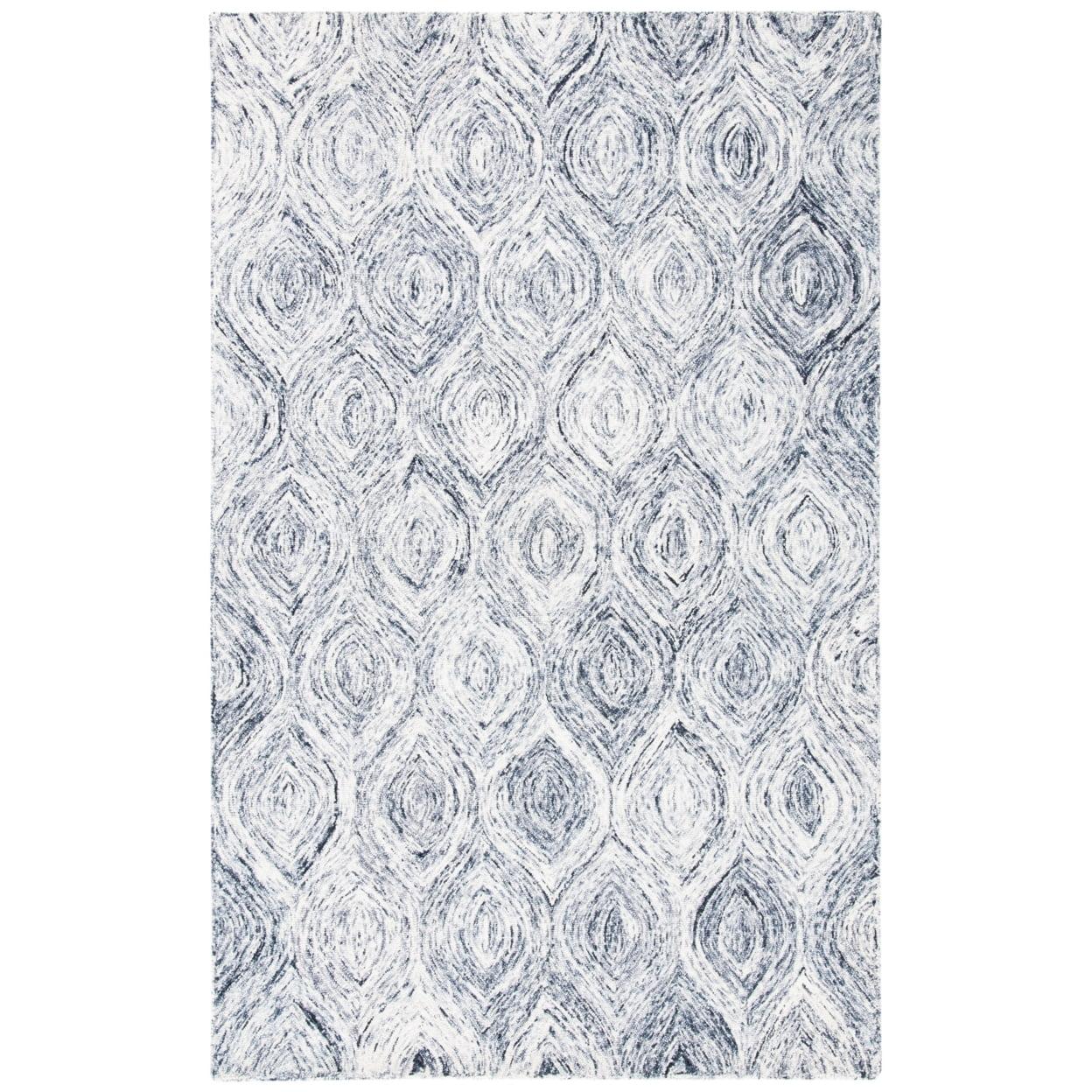 Silk Road Revival 5' x 8' Hand-Tufted Wool Rug in Gray