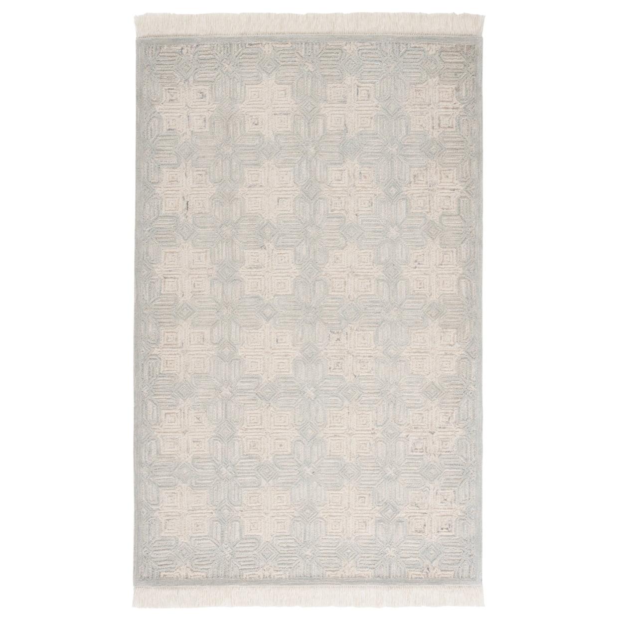Ikat IKT805 Hand Tufted Area Rug - Ivory/Light Blue - 5'x8' - Safavieh.