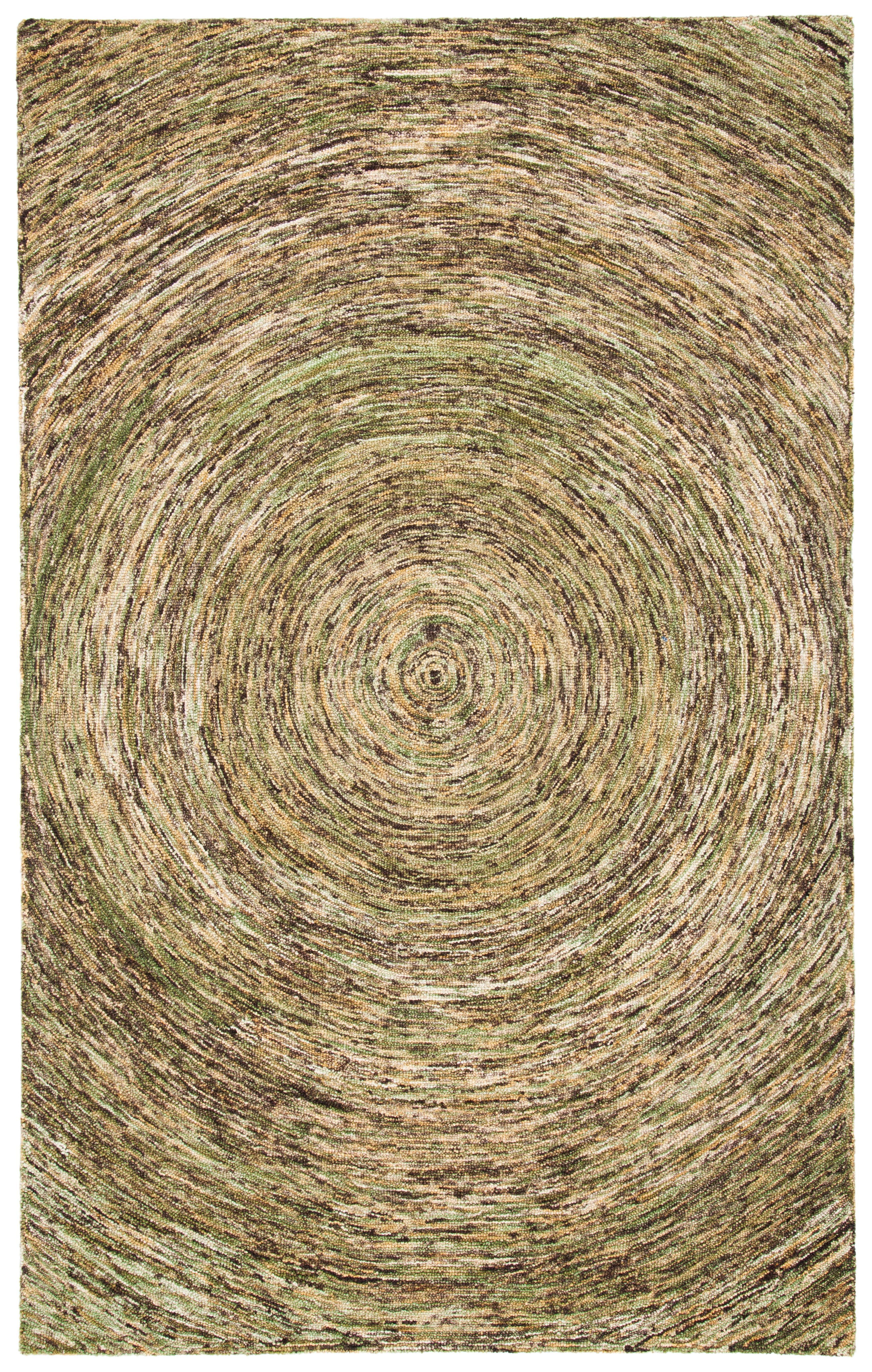 Ikat IKT633 Hand Tufted Area Rug - Green - 4'x6' - Safavieh