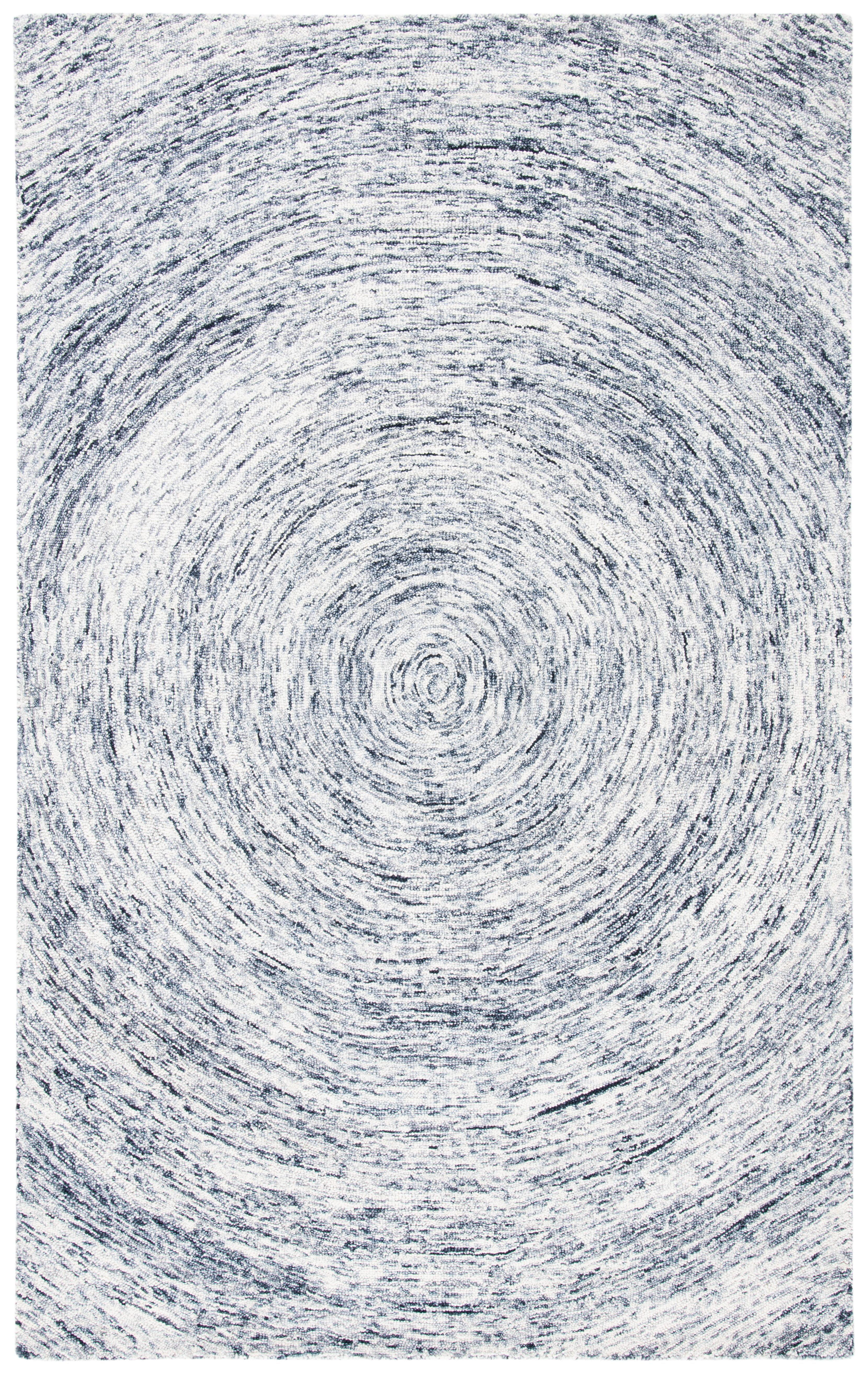 Ikat IKT633 Hand Tufted Area Rug - Silver/Grey - 6'x9' - Safavieh.