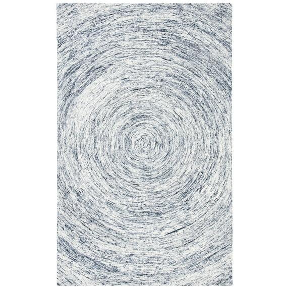 Ikat IKT633 Hand Tufted Area Rug - Silver/Grey - 8'x10' - Safavieh