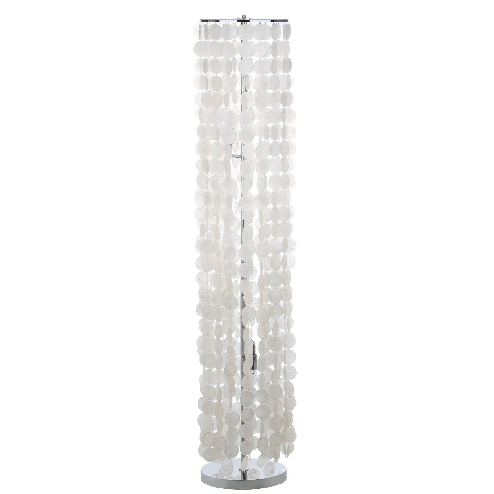 Illumina 60" White Capiz Shell Cylinder Floor Lamp