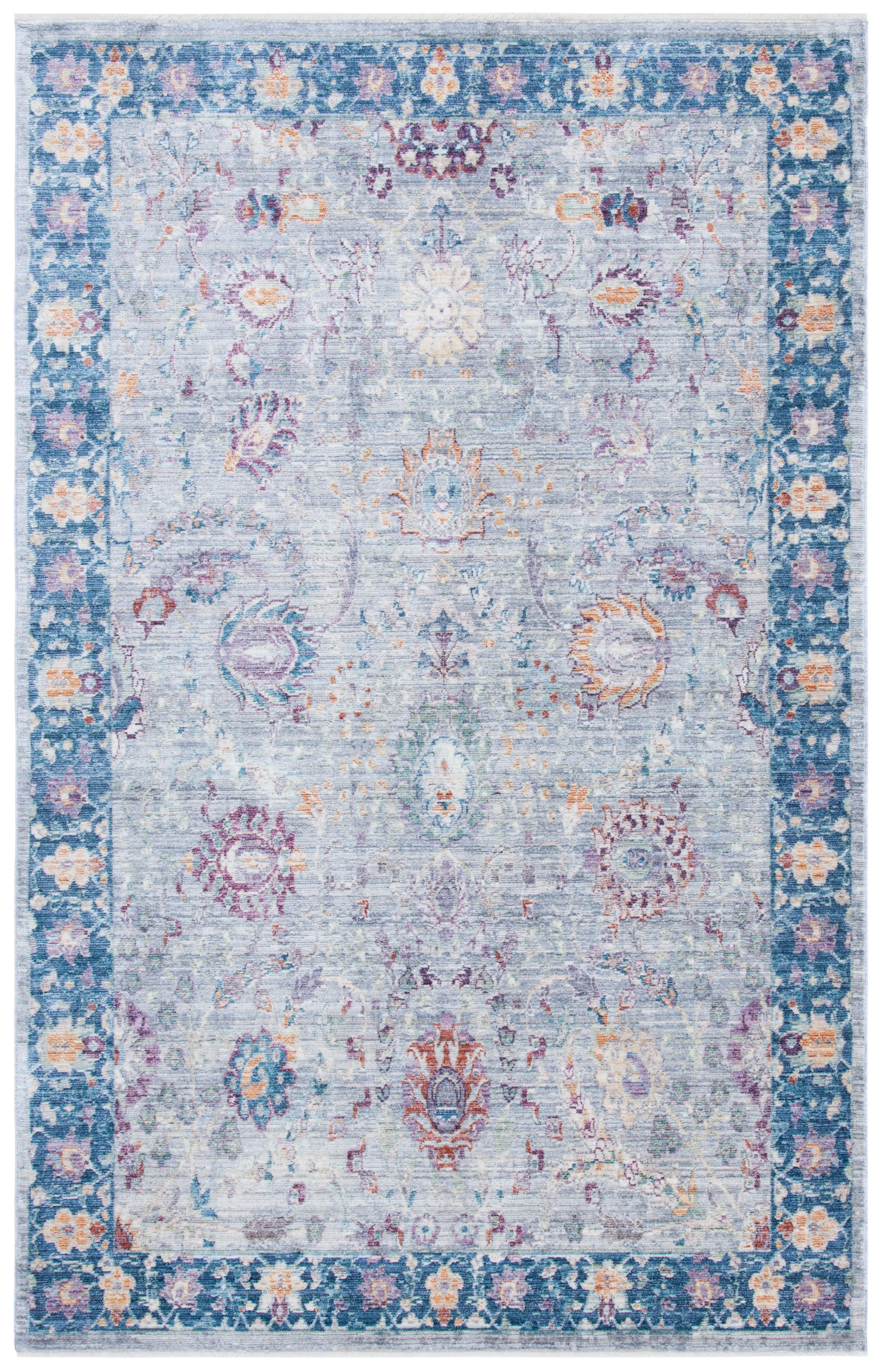 Illusion ILL703 Power Loomed Accent Rug - Light Grey/Purple - 3'x5' - Safavieh.