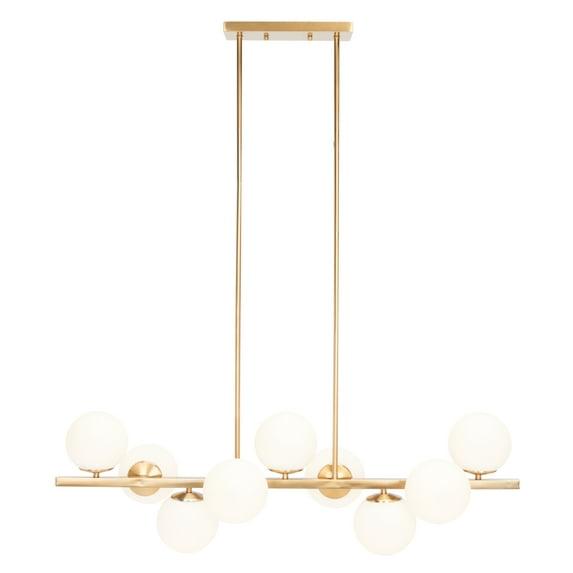 Imara 9 Light 13" Height Adjustable Chandelier - CHA7006 - Brass - Safavieh