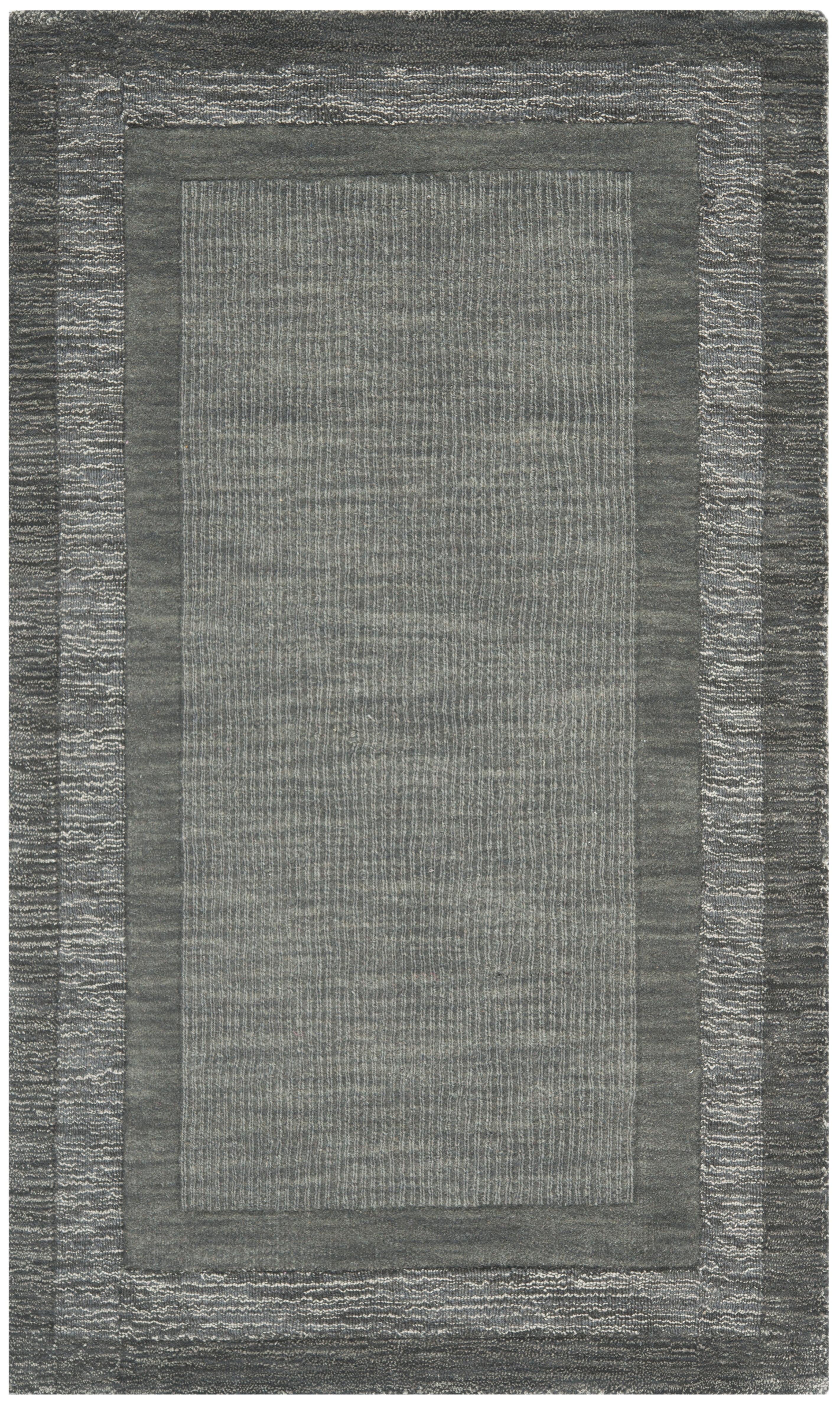 Impressions IM821 Hand Loomed Accent Rug - Charcoal/Blue - 3'x5' - Safavieh