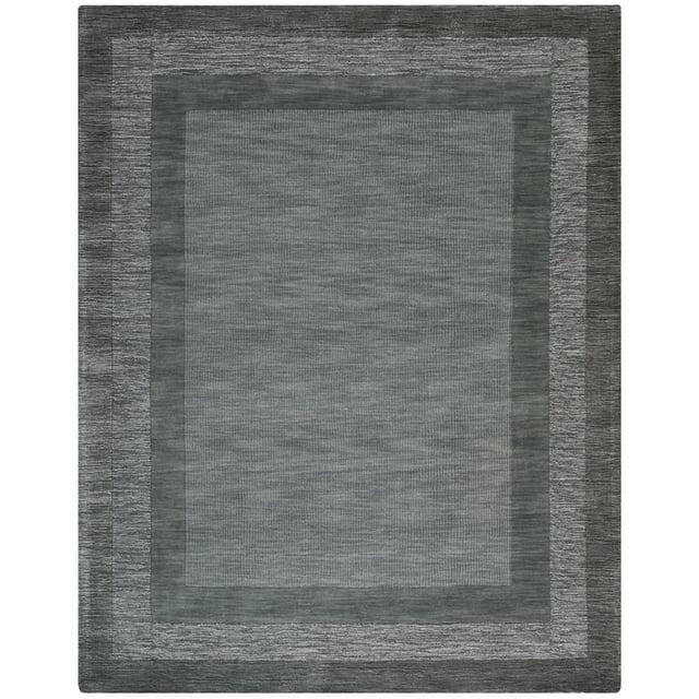 Impressions IM821 Hand Loomed Area Rug - Charcoal/Blue - 7'6"x9'6" - Safavieh