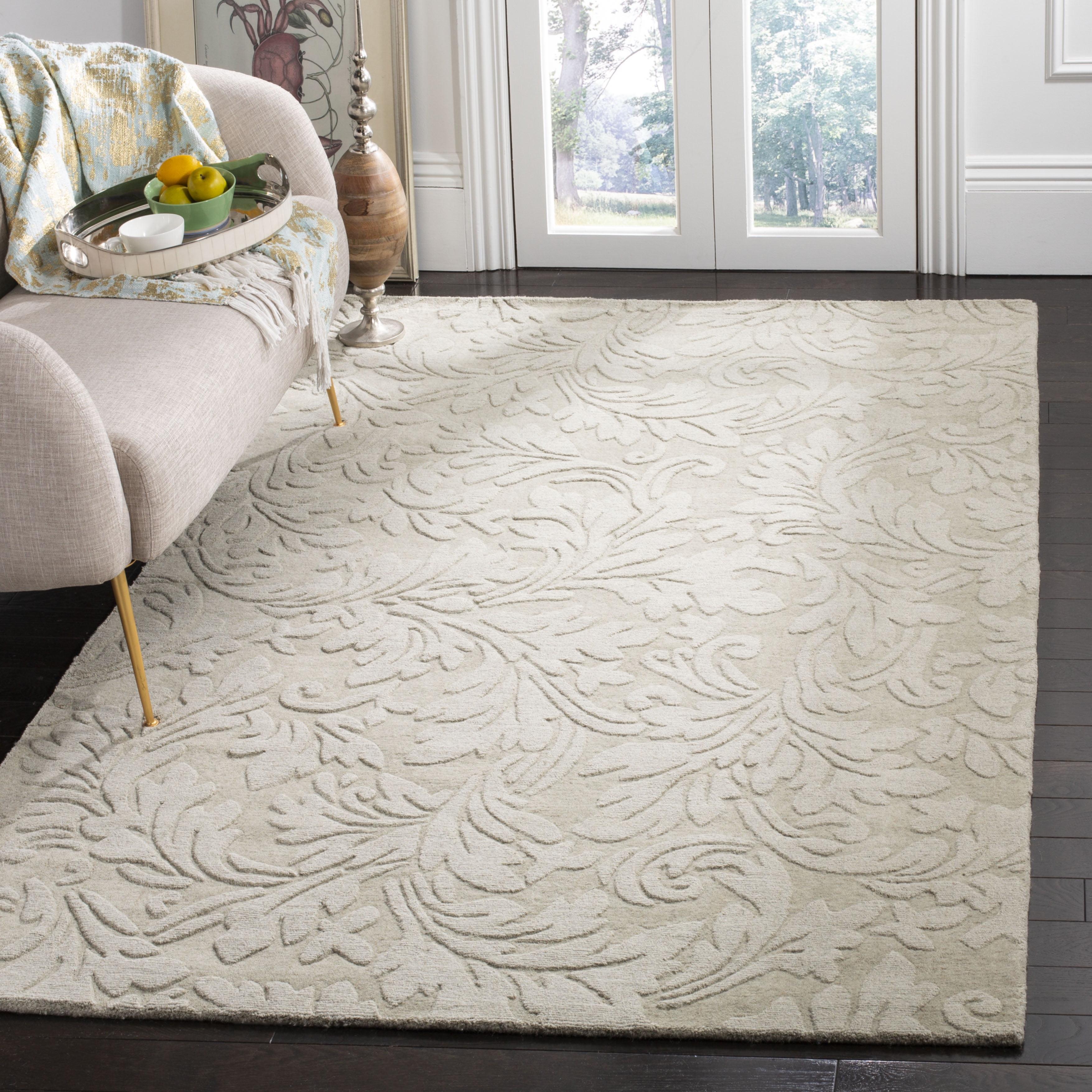 Sage Elegance Hand-Loomed Wool 4' x 6' Tufted Area Rug