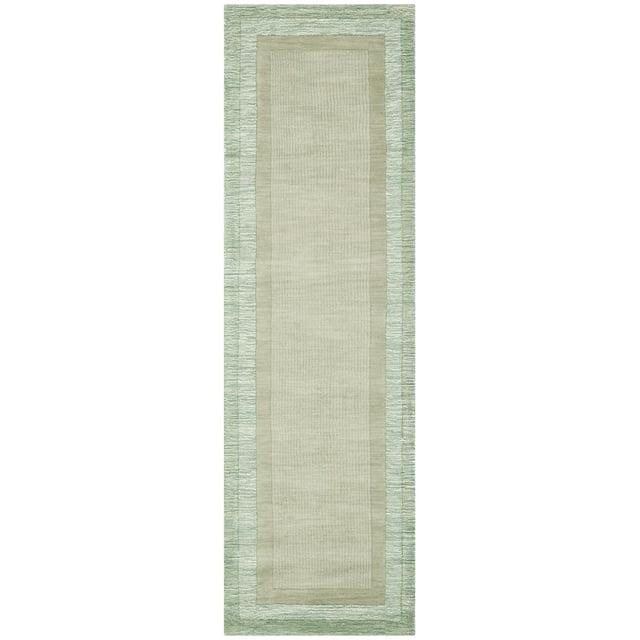 Impressions IM821 Hand Loomed Runner Rug - Green/Beige - 2'3"x8' - Safavieh