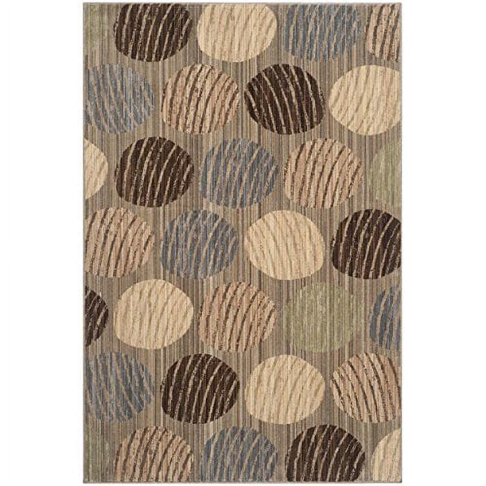 SAFAVIEH Infinity Thaddeus Geometric Polyester Area Rug, Taupe/Beige, 8' x 10'