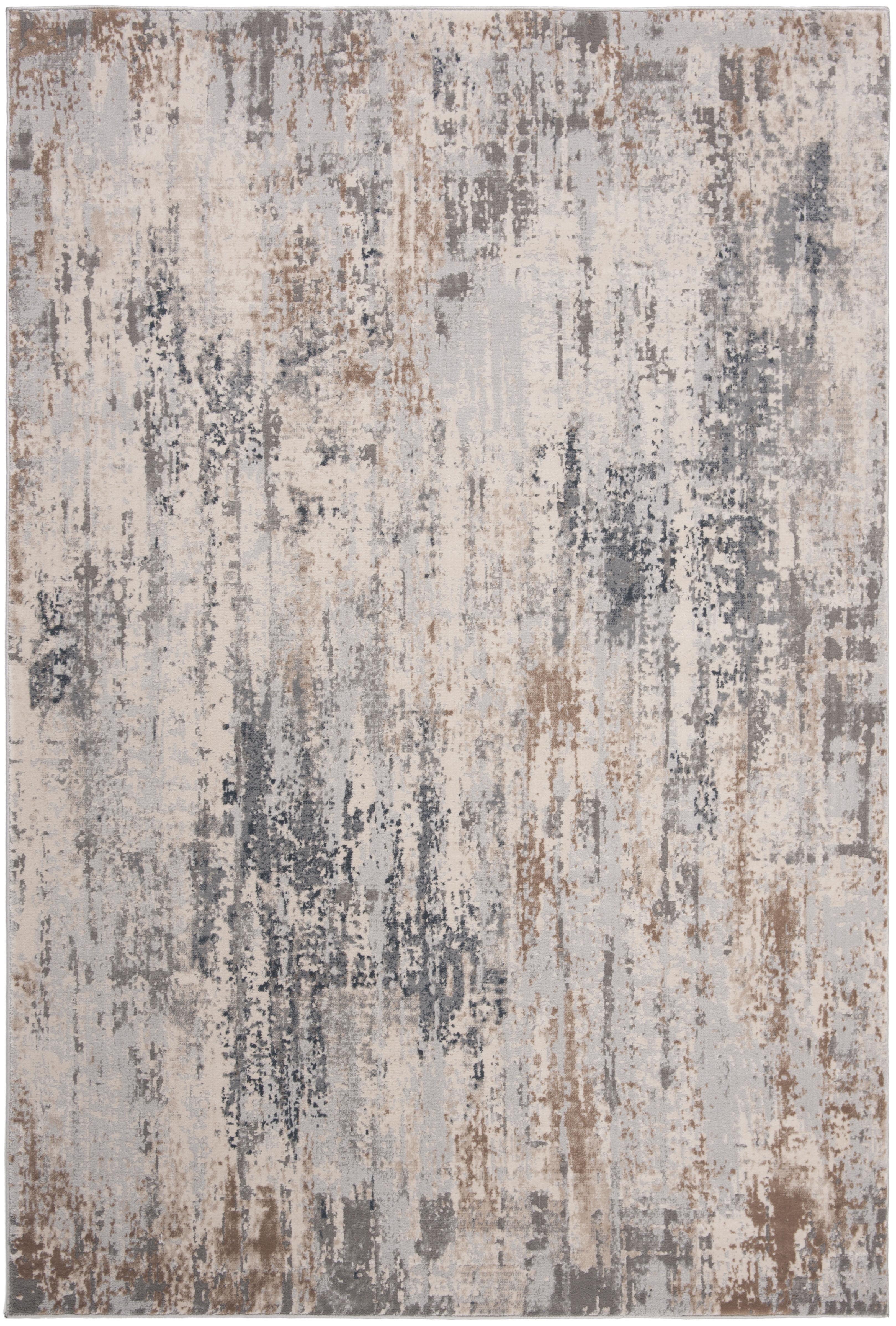 Invista INV432 Power Loomed Area Rug - Cream/Grey - 5'3"x7'6" - Safavieh.