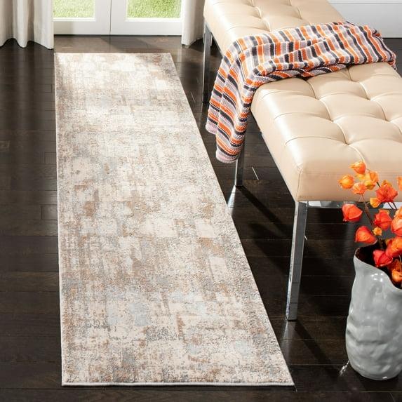 Invista INV435 Power Loomed Runner Rug - Cream/Beige - 2'x8' - Safavieh