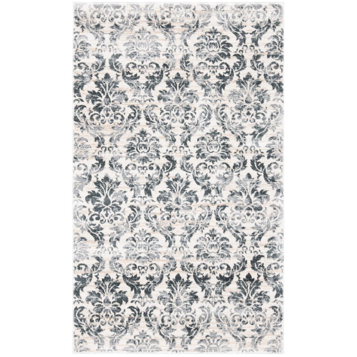 Elysian Gray 5' x 7' Hand-Knotted Synthetic Fur Rug