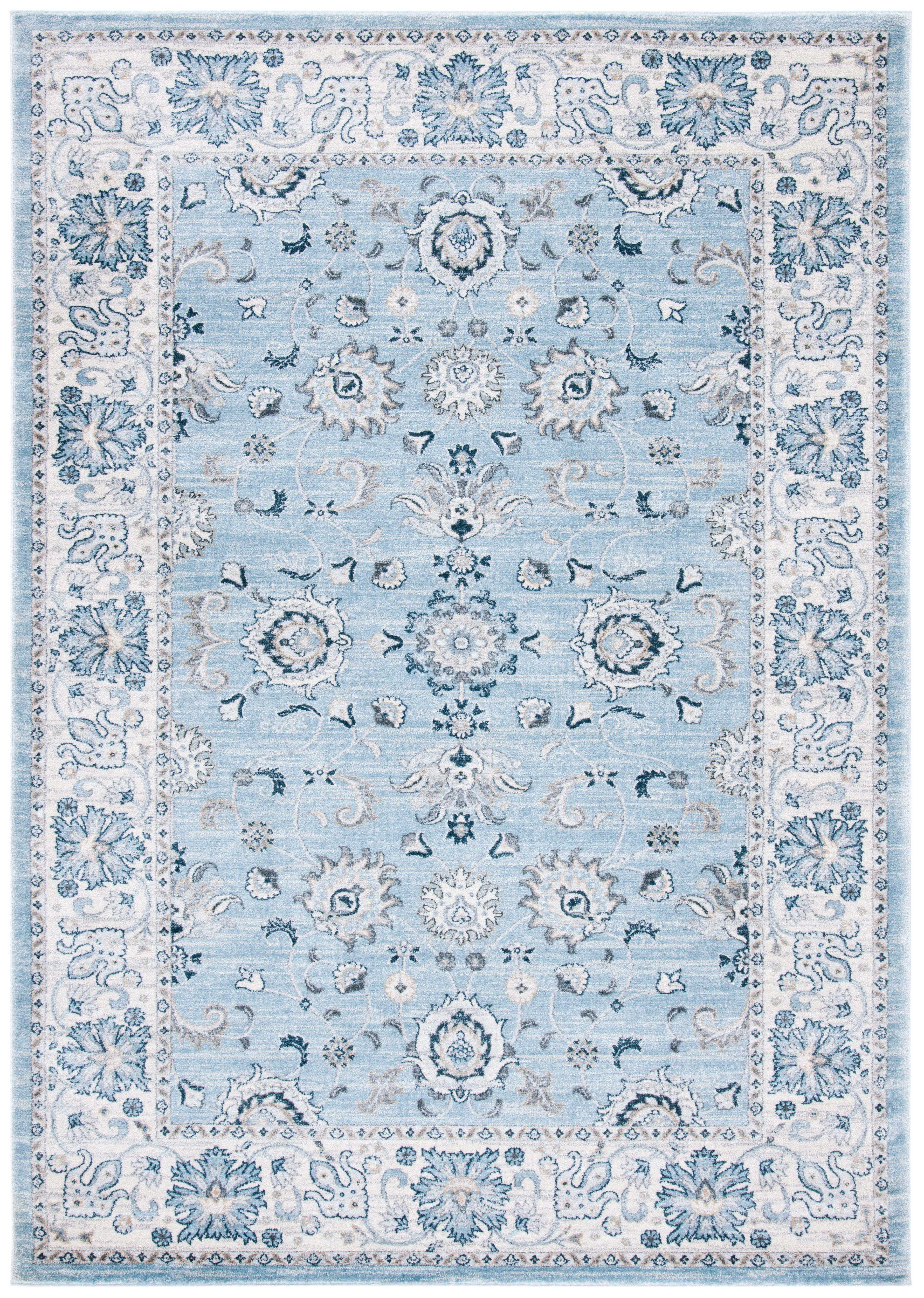 SAFAVIEH Isabella Kiana Oriental Area Rug, Light Blue/Cream, 6'7" x 9'