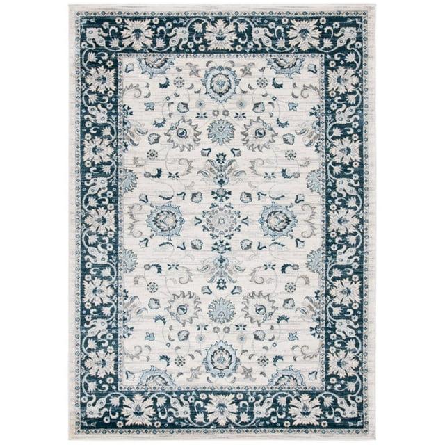 Isabella ISA940 Power Loomed Area Rug - Cream/Navy - 5'3"x7'6" - Safavieh