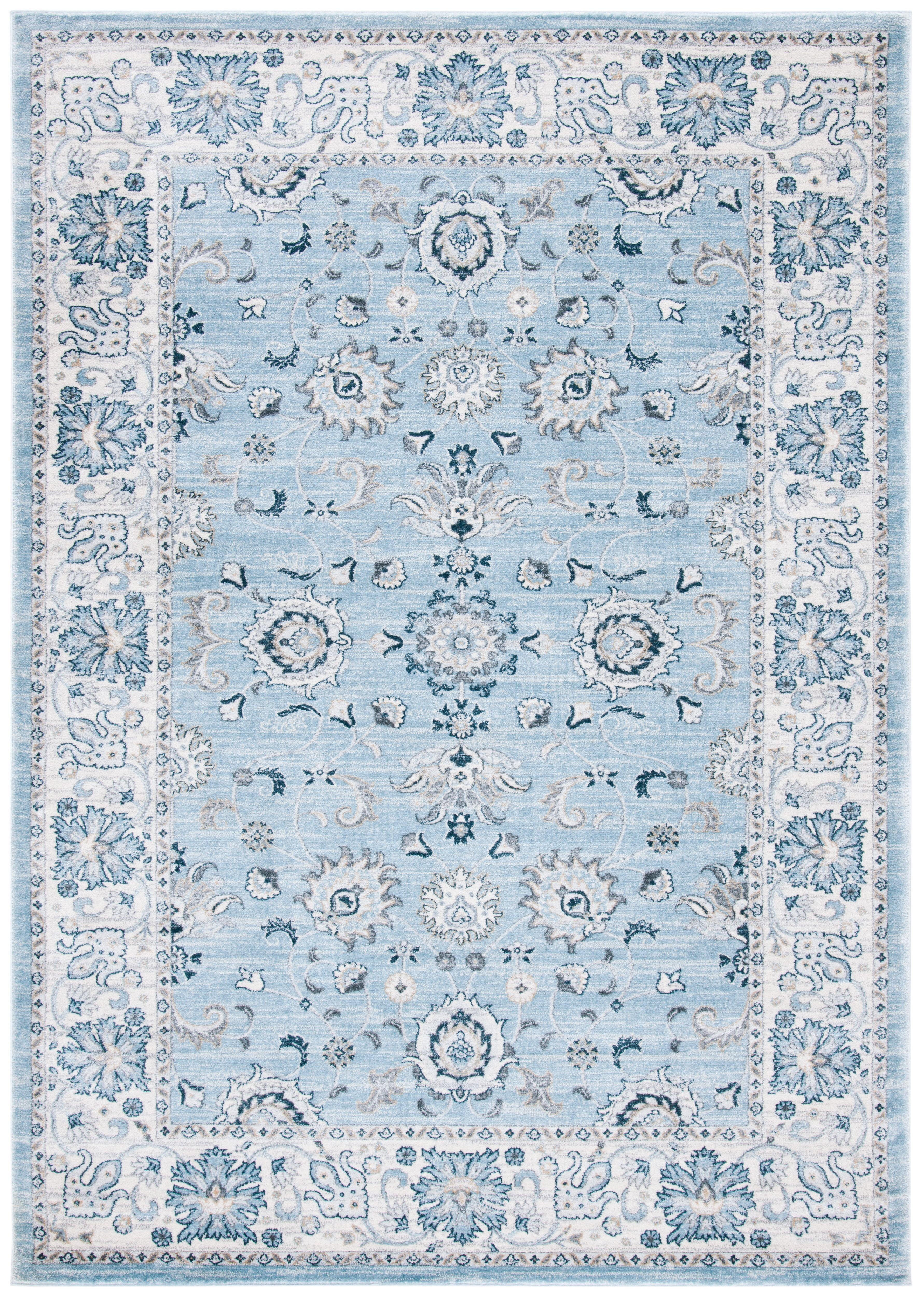 SAFAVIEH Isabella Kiana Oriental Area Rug, Light Blue/Cream, 10' x 14'