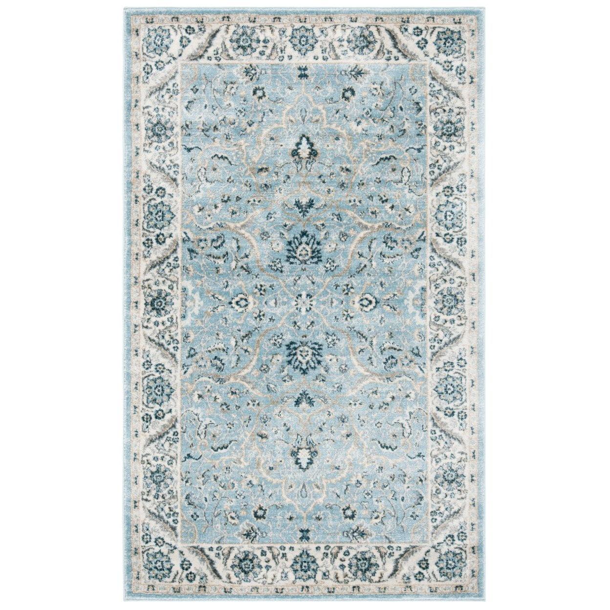 Isabella ISA912 Power Loomed Accent Rug - Light Blue/Cream - 3'x5' - Safavieh.