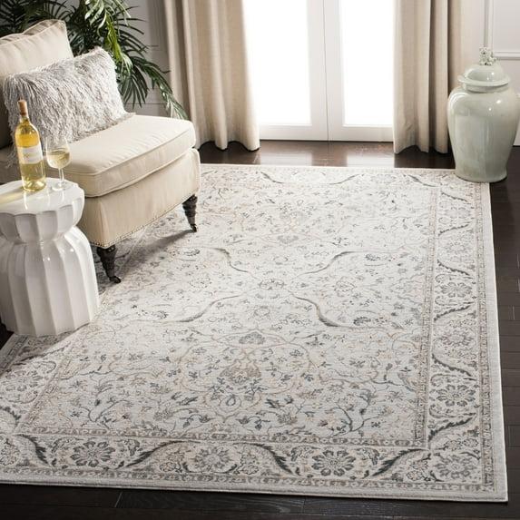 Isabella ISA912 Power Loomed Area Rug - Light Grey/Cream - 5'3"x7'6" - Safavieh.
