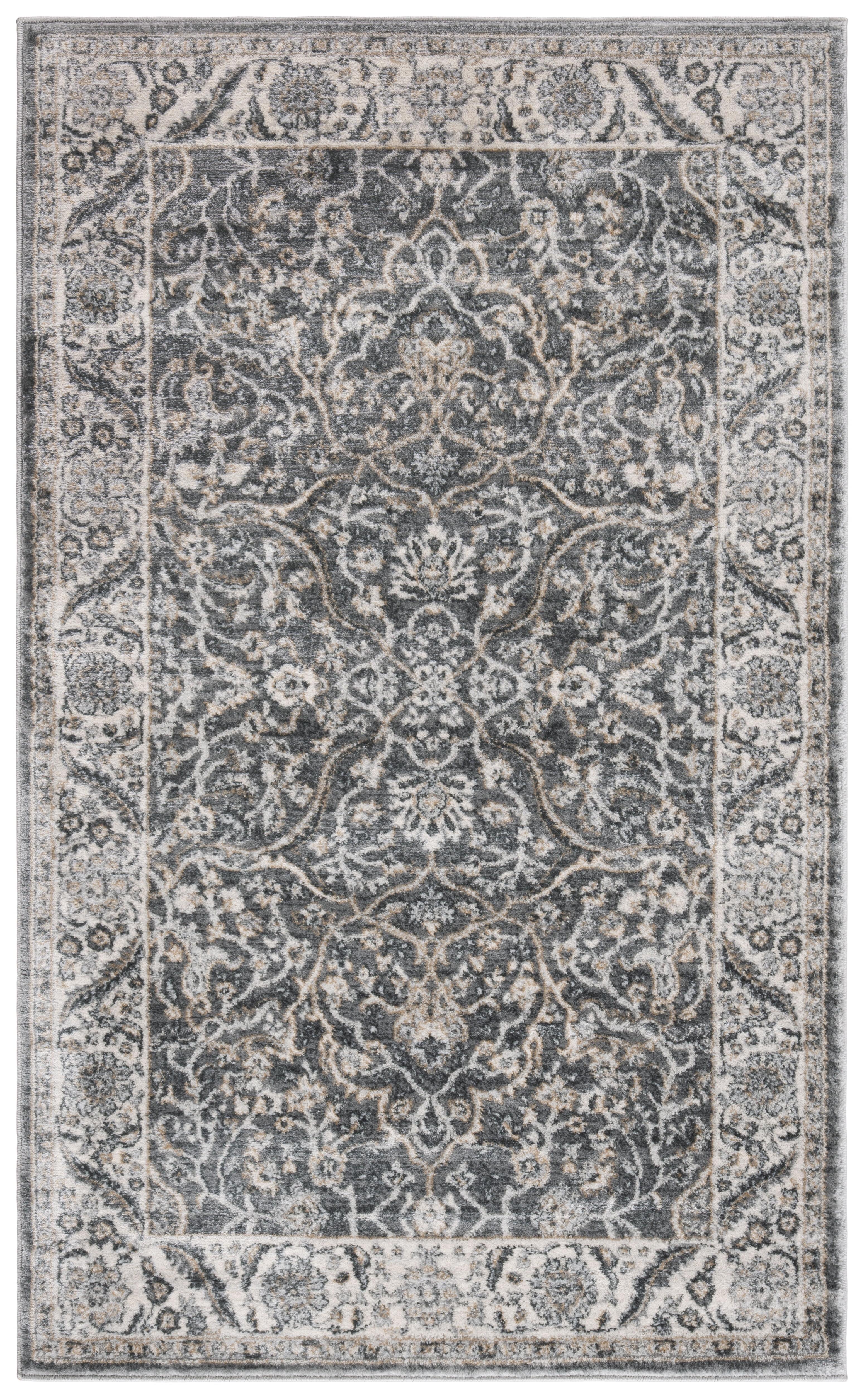 Isabella ISA912 Power Loomed Accent Rug - Grey/Dark Grey - 3'x5' - Safavieh.