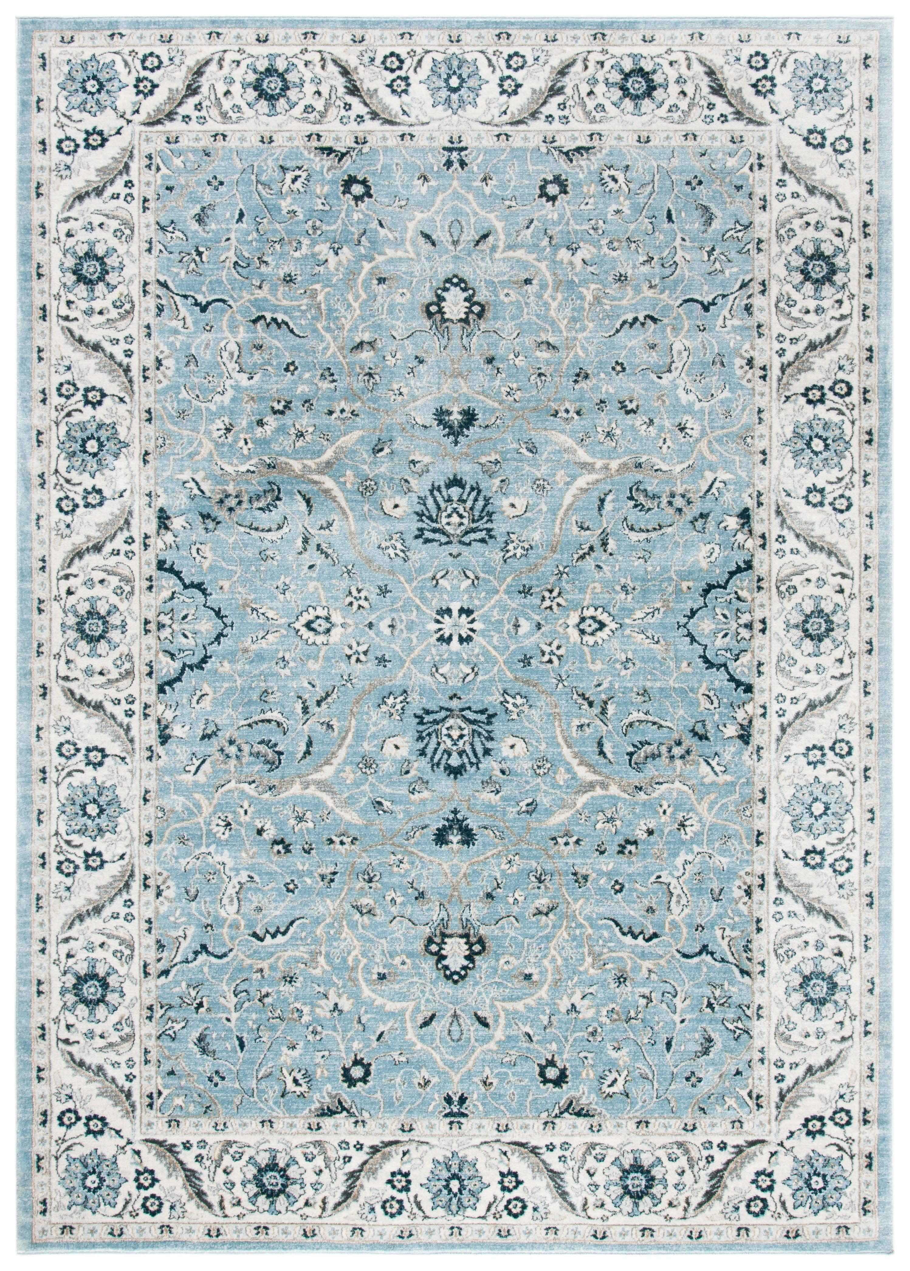 Isabella ISA912 Power Loomed Area Rug - Light Blue/Cream - 8'x10' - Safavieh.