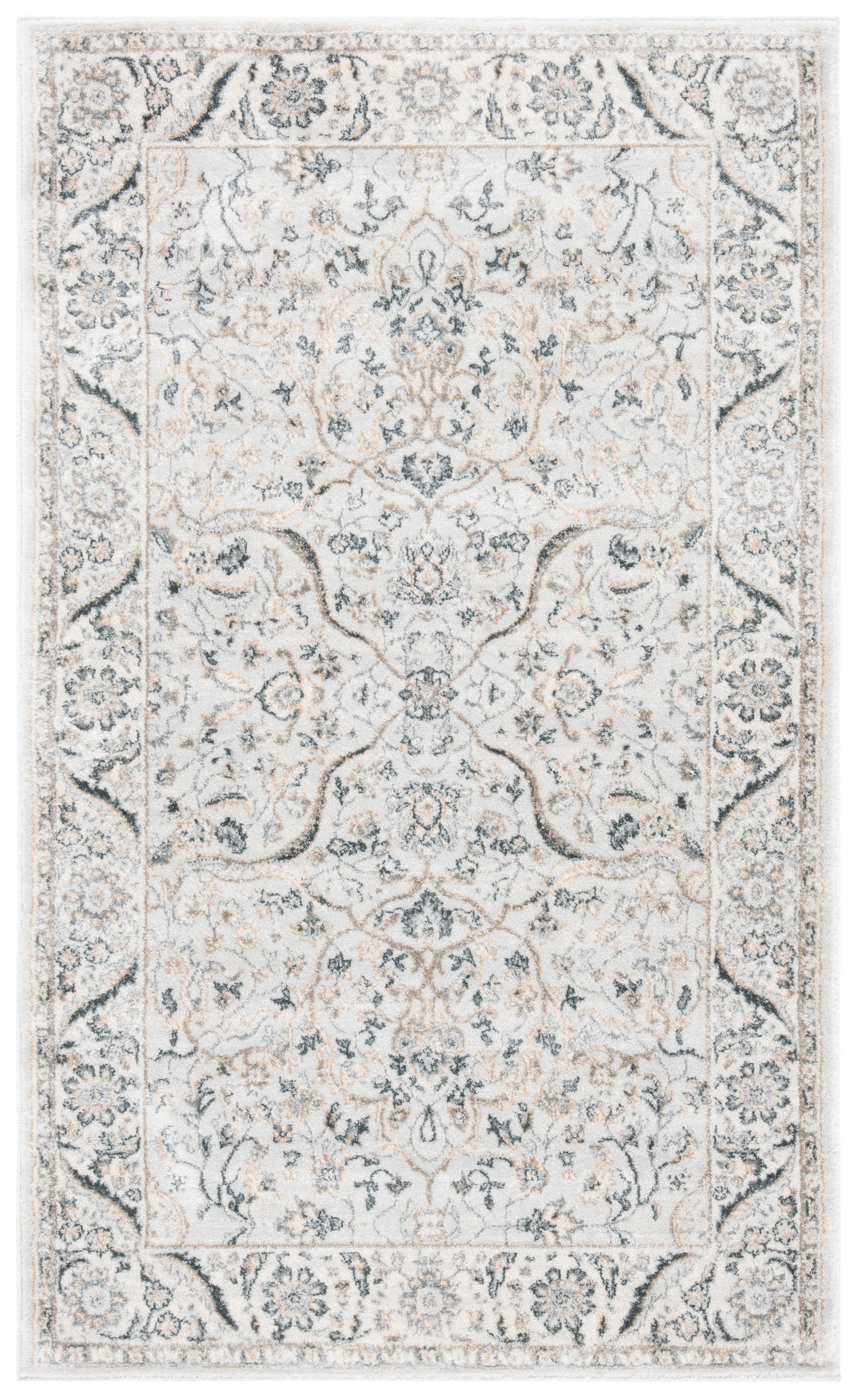 Isabella ISA912 Power Loomed Accent Rug - Light Grey/Cream - 3'x5' - Safavieh.