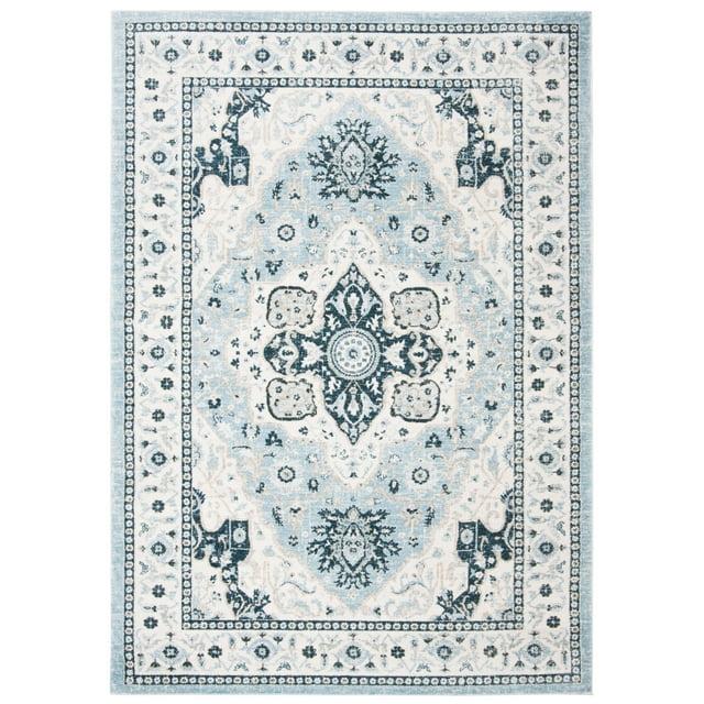 Isabella ISA936 Power Loomed Area Rug - Light Blue/Cream - 8'x10' - Safavieh