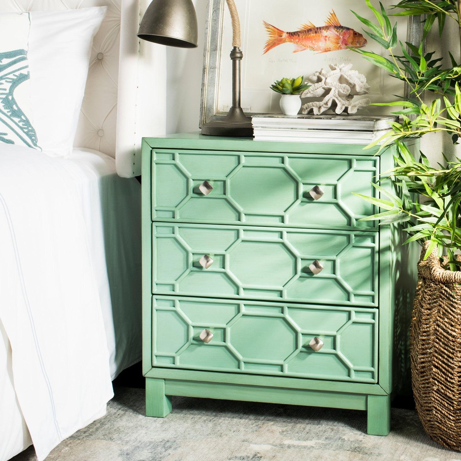 Izumi 3 Drawer Chest - Turquoise - Safavieh