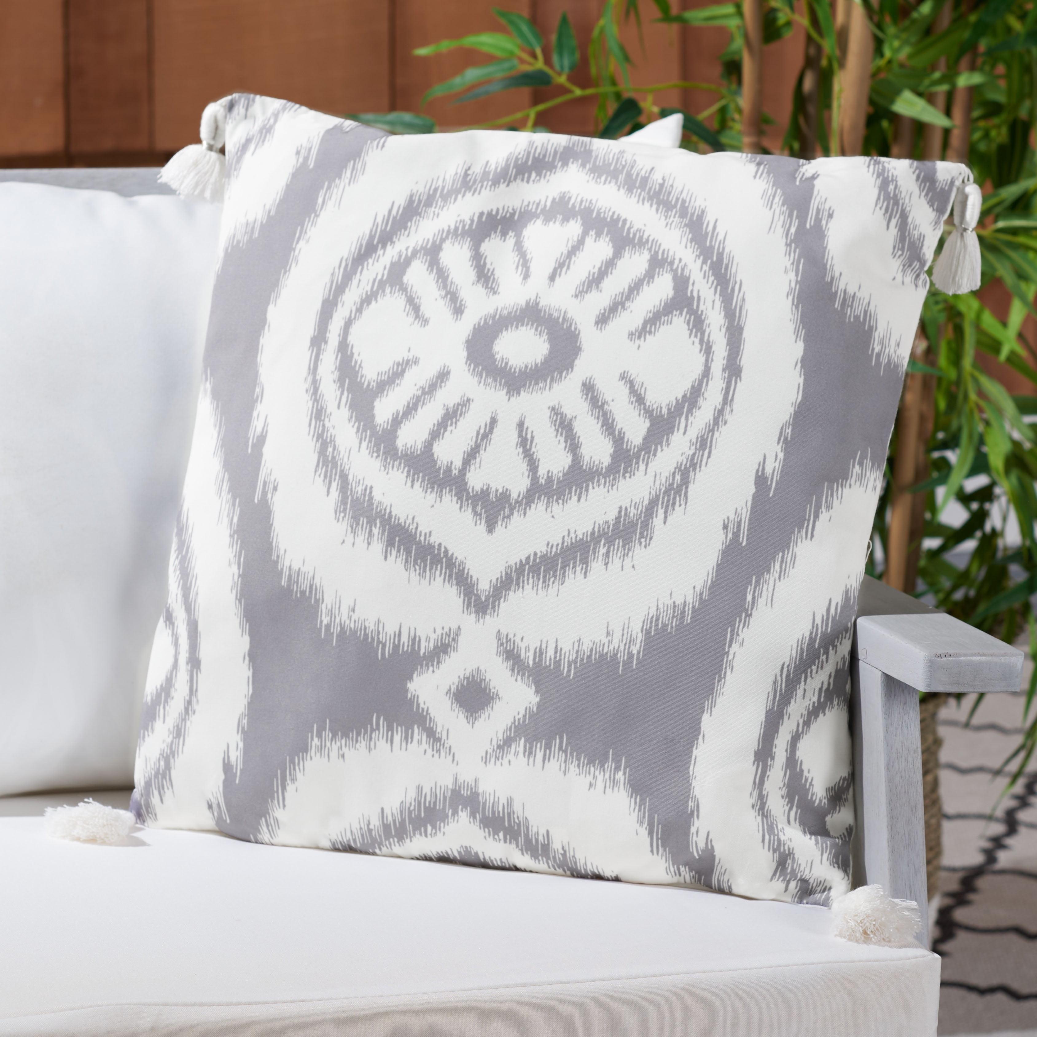 Clearlake Abstract Indoor/Outdoor Reversible Throw Pillow