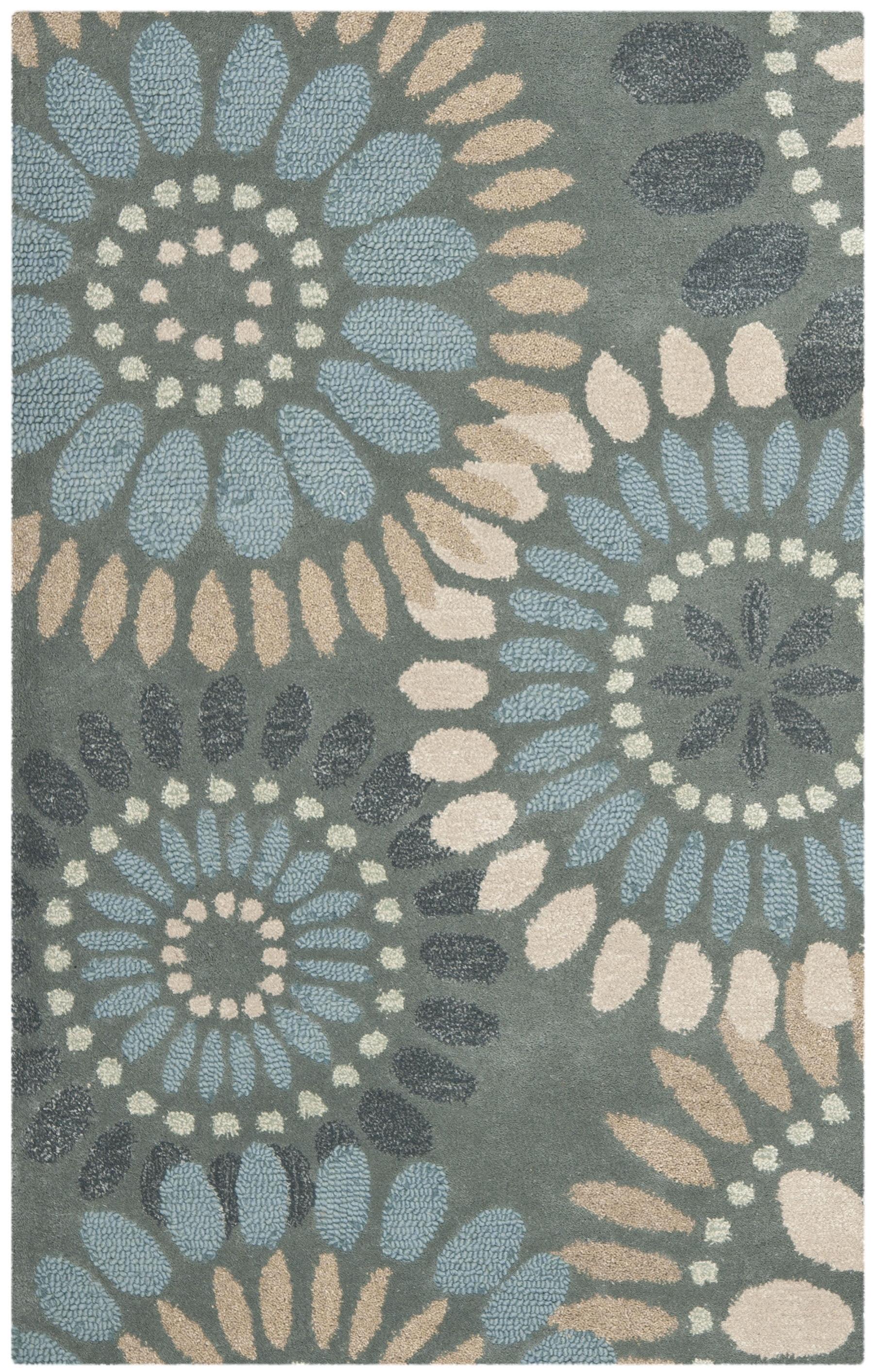 Arber Hand Tufted Wool Floral Rug