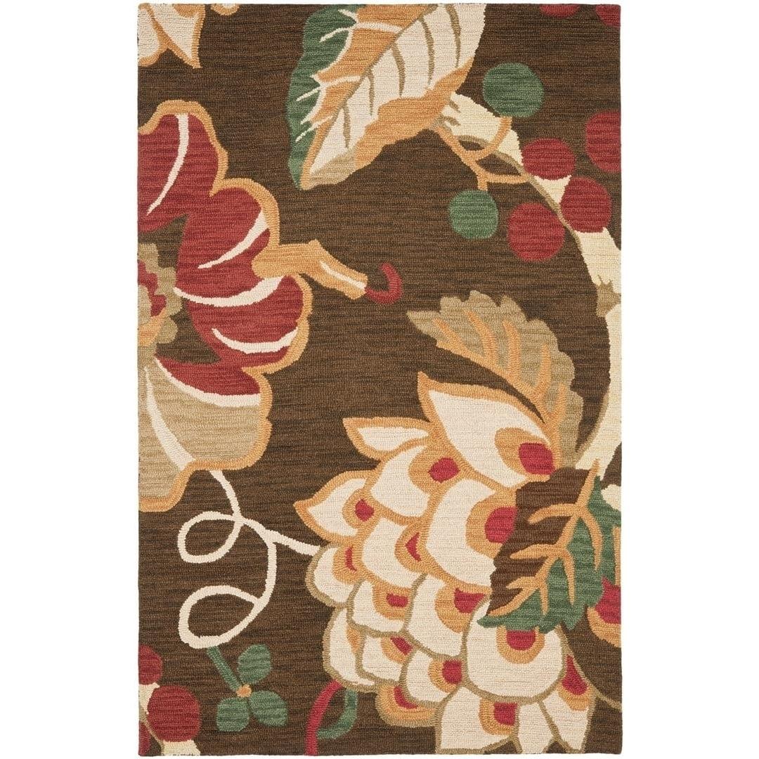 Jardin Brown Floral Hand-Tufted Wool Area Rug 8' x 10'