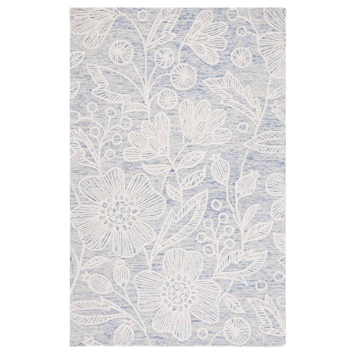 Jardin JAR727 Hand Tufted Area Rug - Blue/Ivory - 3'x5' - Safavieh.