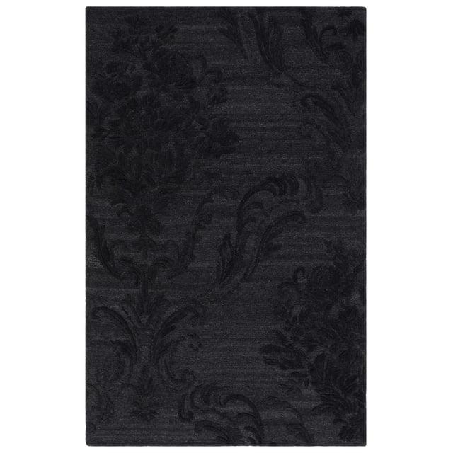 SAFAVIEH Jardin Salome Leaves Area Rug, Black, 5' x 8'