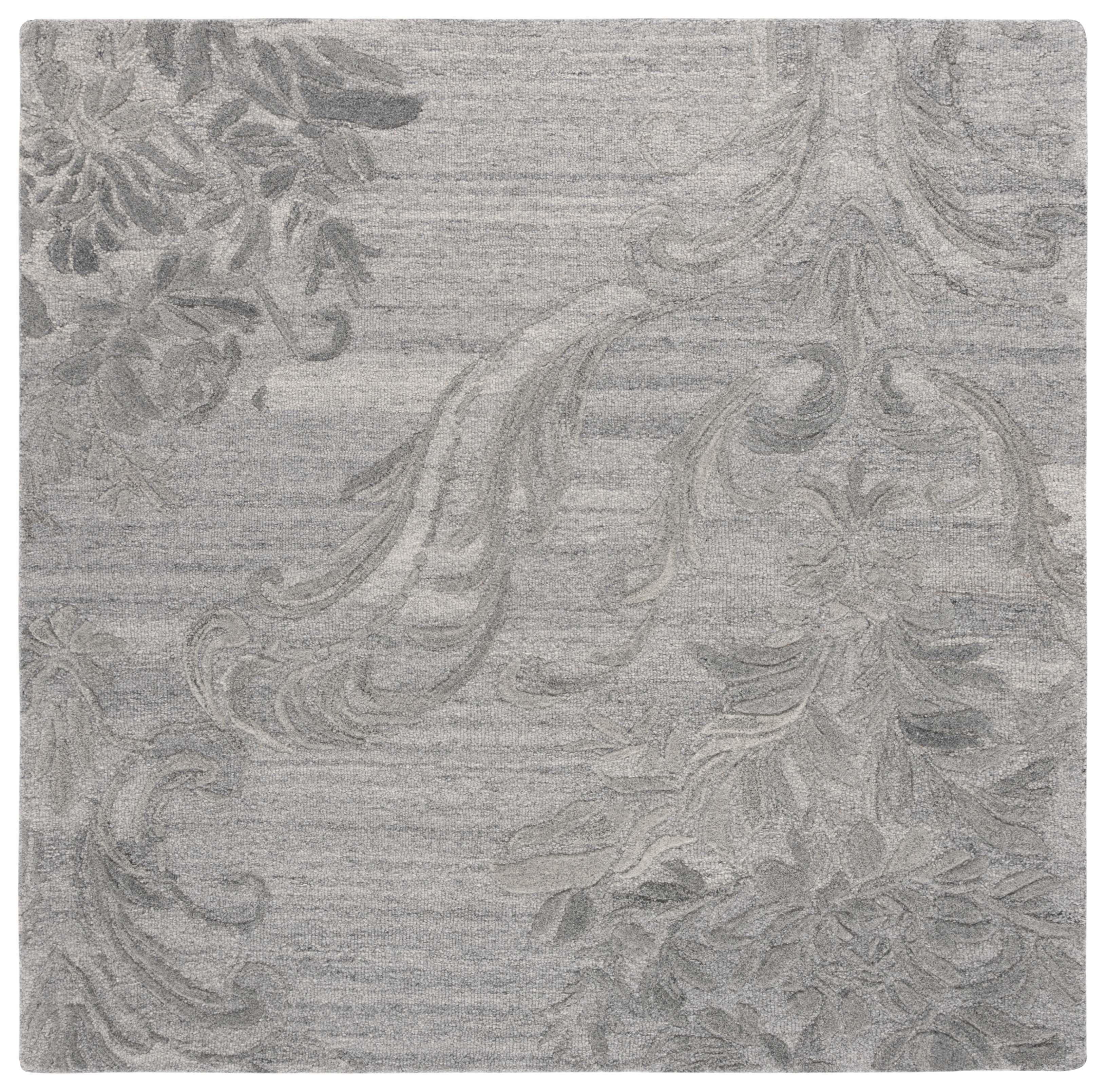 Jardin JAR732 Hand Tufted Area Rug - Grey - 6'x6' - Safavieh