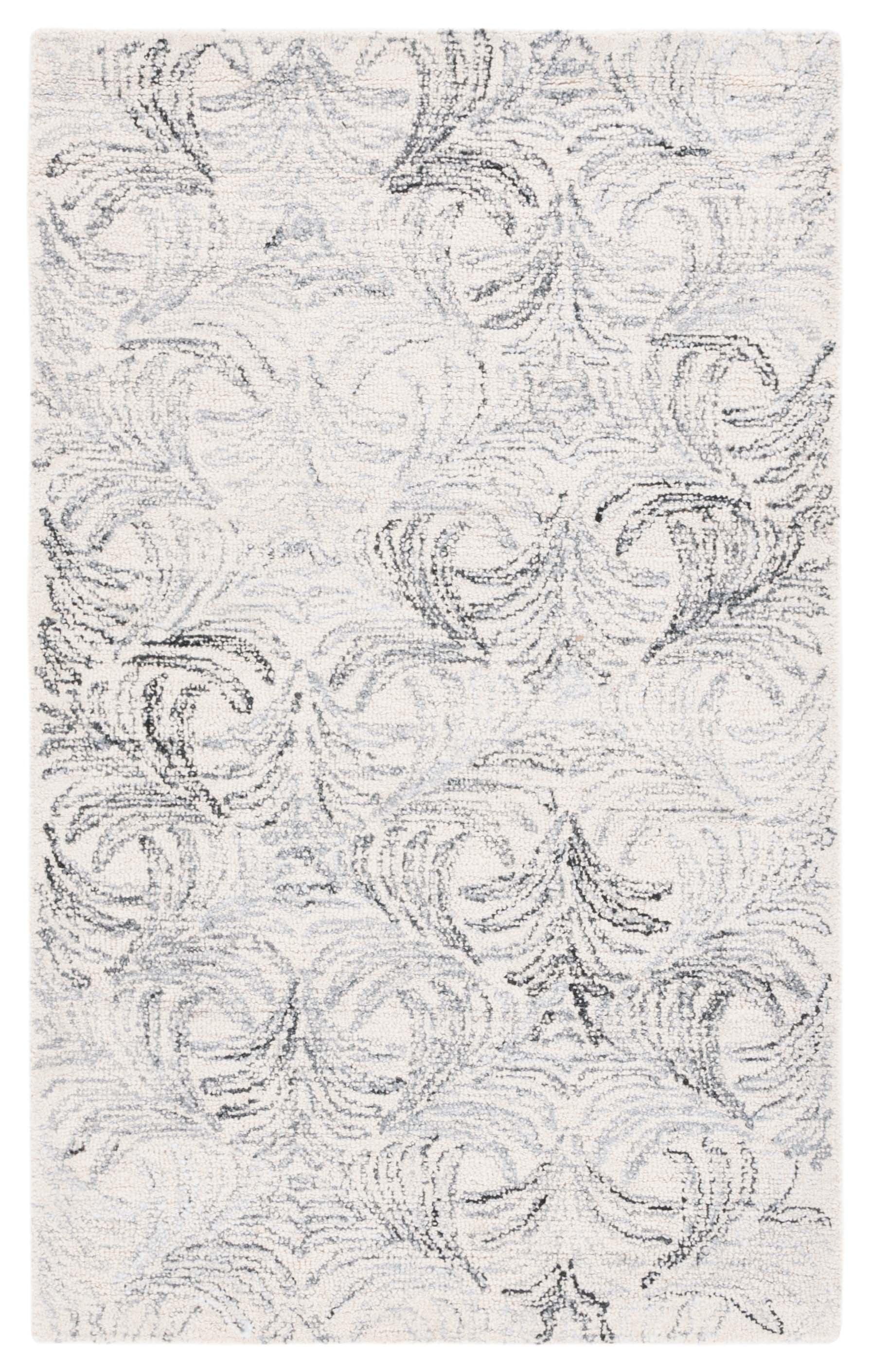 Jardin JAR728 Hand Tufted Area Rug - Ivory/Grey - 4'x6' - Safavieh