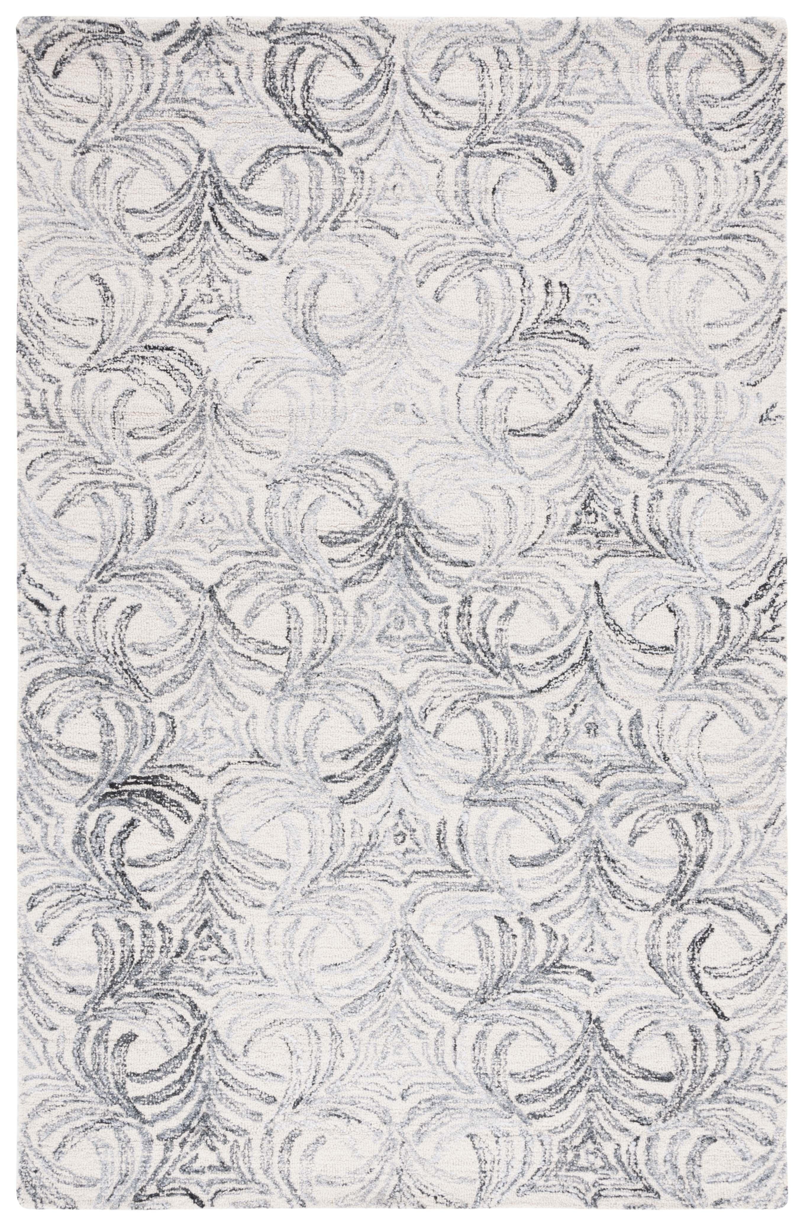 Jardin JAR728 Hand Tufted Area Rug - Ivory/Grey - 5'x8' - Safavieh