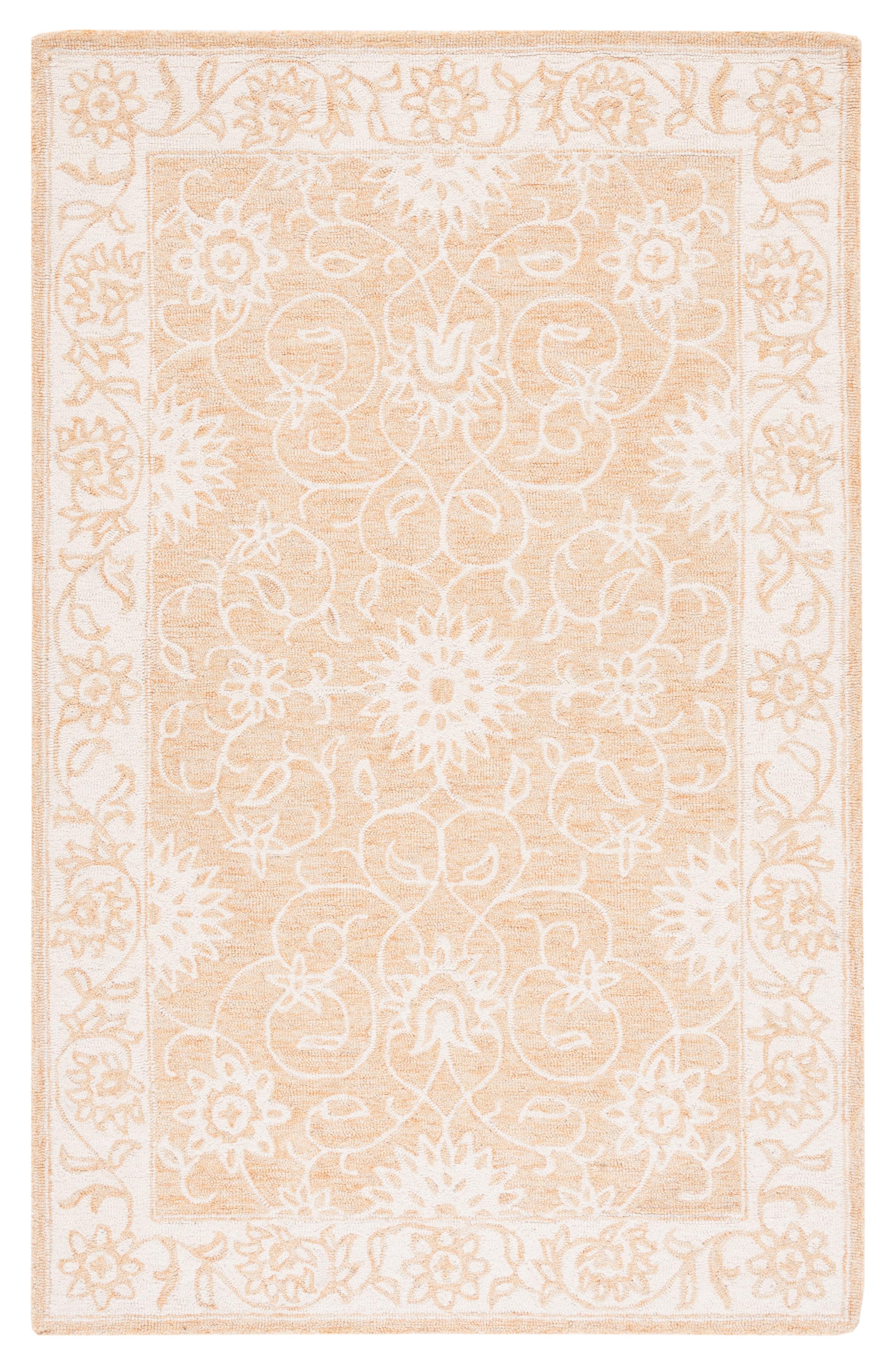 Jardin JAR601 Hand Tufted Accent Rug - Yellow/Ivory - 3'x5' - Safavieh