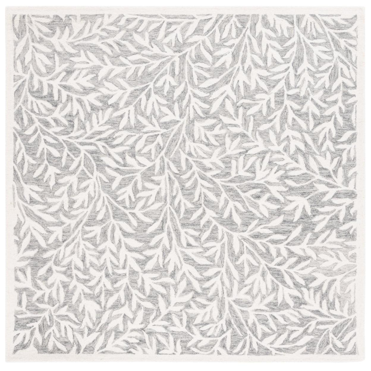 Jardin JAR753 Hand Tufted Area Rug - Grey/Ivory - 6'x6' - Safavieh.