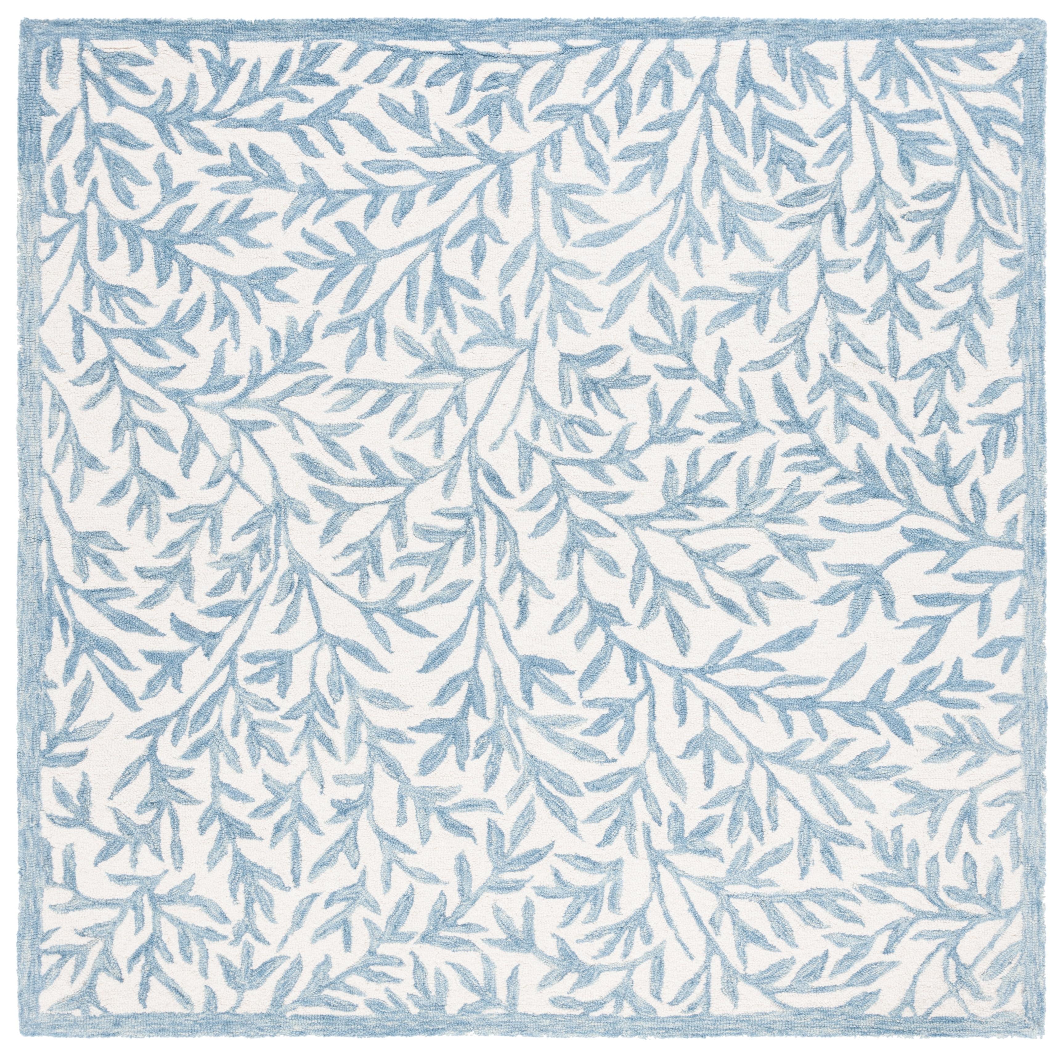 Jardin JAR753 Hand Tufted Area Rug - Ivory/Blue - 6'x6' - Safavieh.