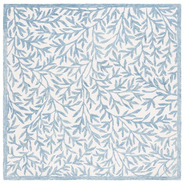 Jardin JAR753 Hand Tufted Area Rug - Ivory/Blue - 6'x6' - Safavieh.