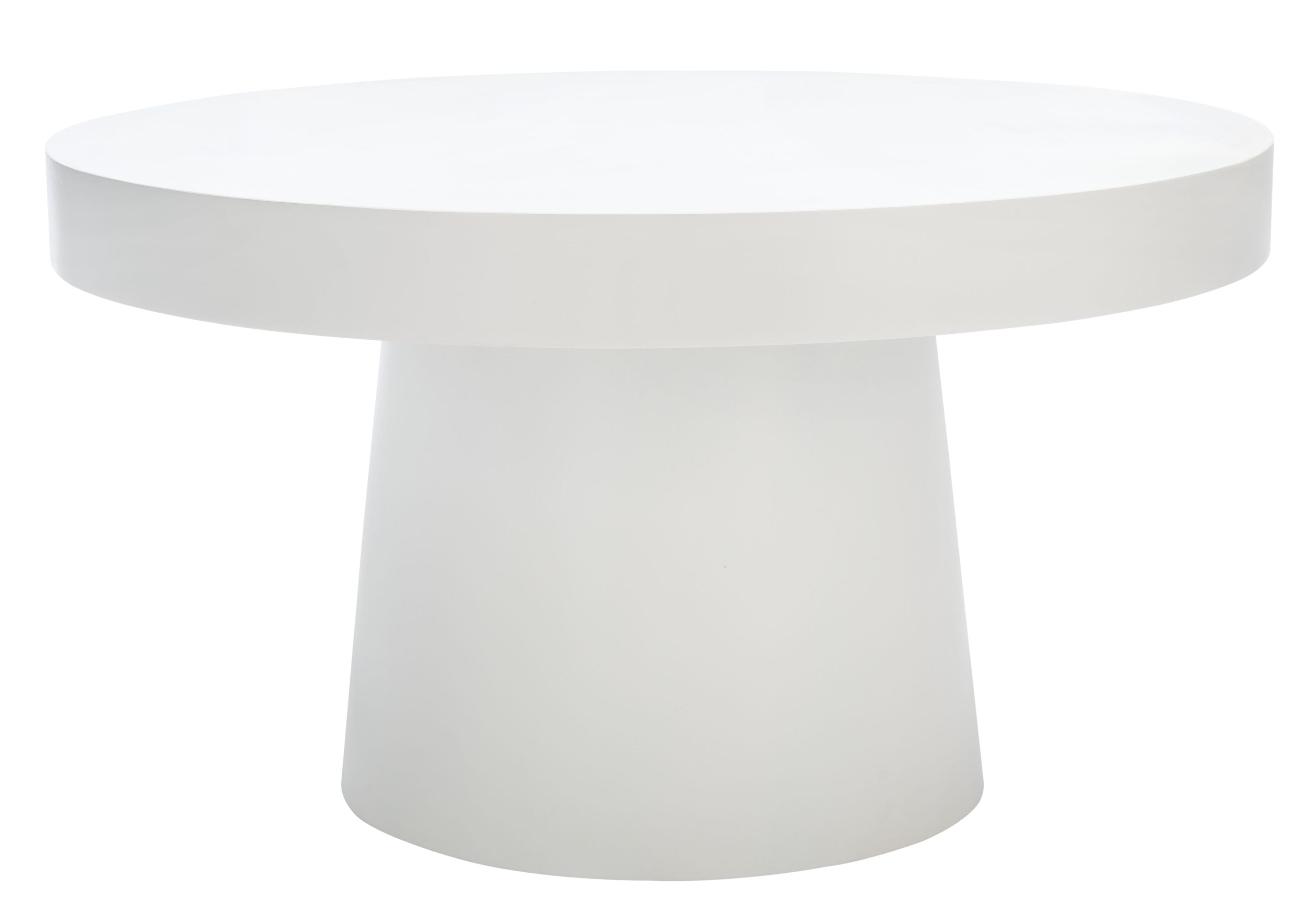 White Round Acrylic Minimalist Coffee Table