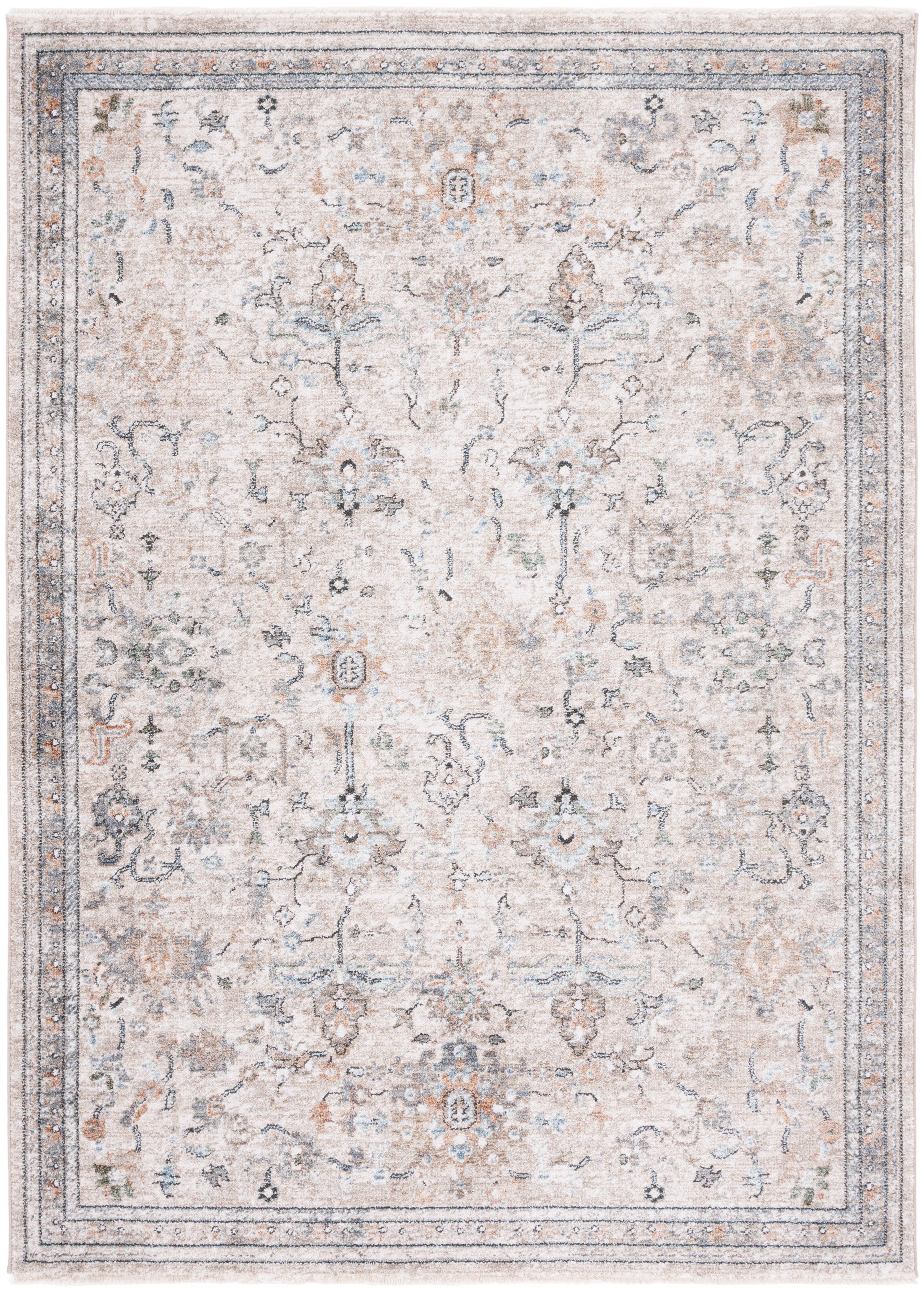 Jasmine JSM333 Power Loomed Area Rug - Grey/Blue - 5'3"x7'7" - Safavieh.