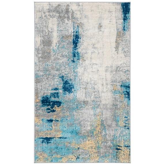 Jasper JSP101 Power Loomed Accent Rug - Grey/Gold - 3'x5' - Safavieh