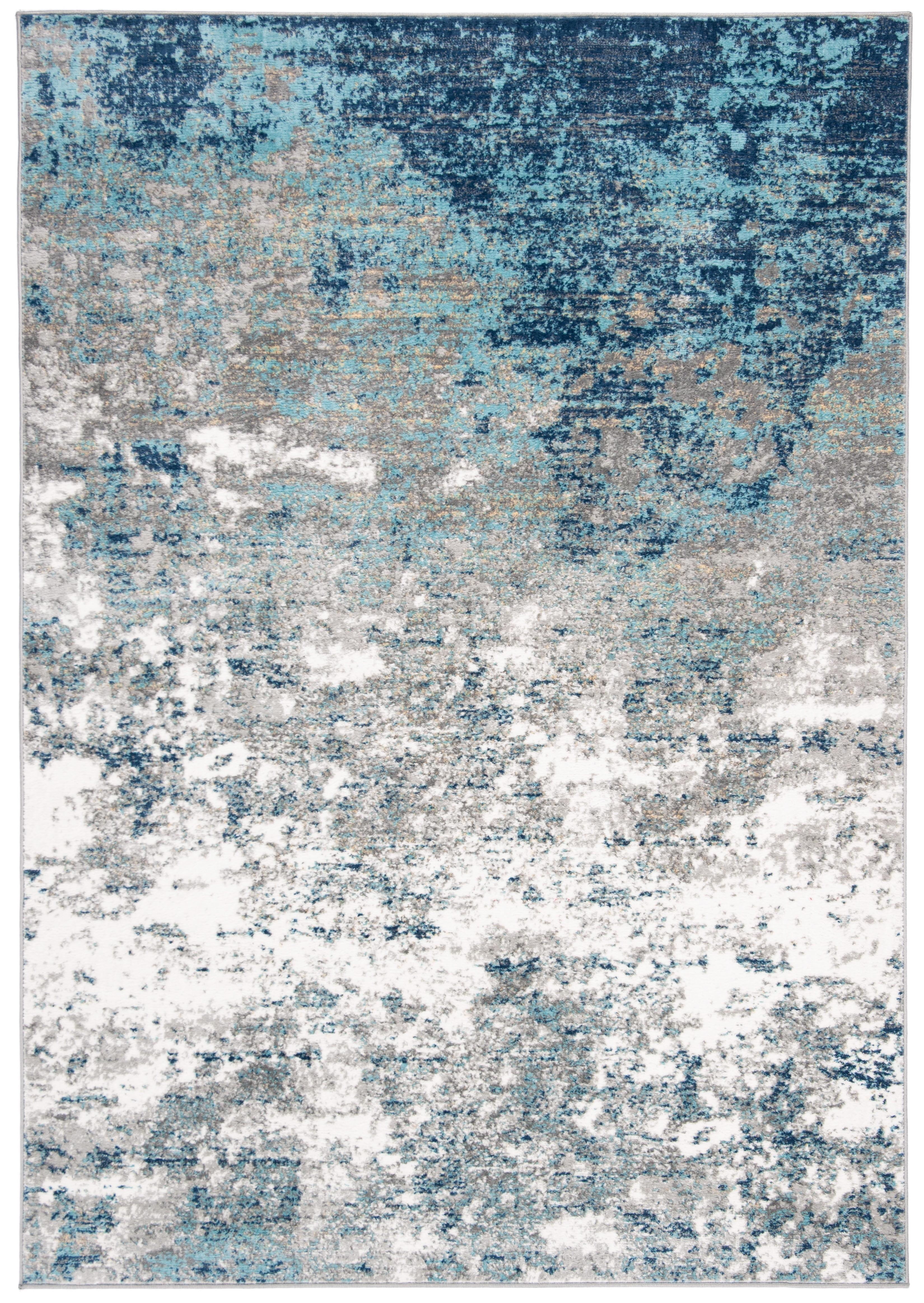 Jasper JSP107 Power Loomed Area Rug - Grey/Blue - 4'x6' - Safavieh.