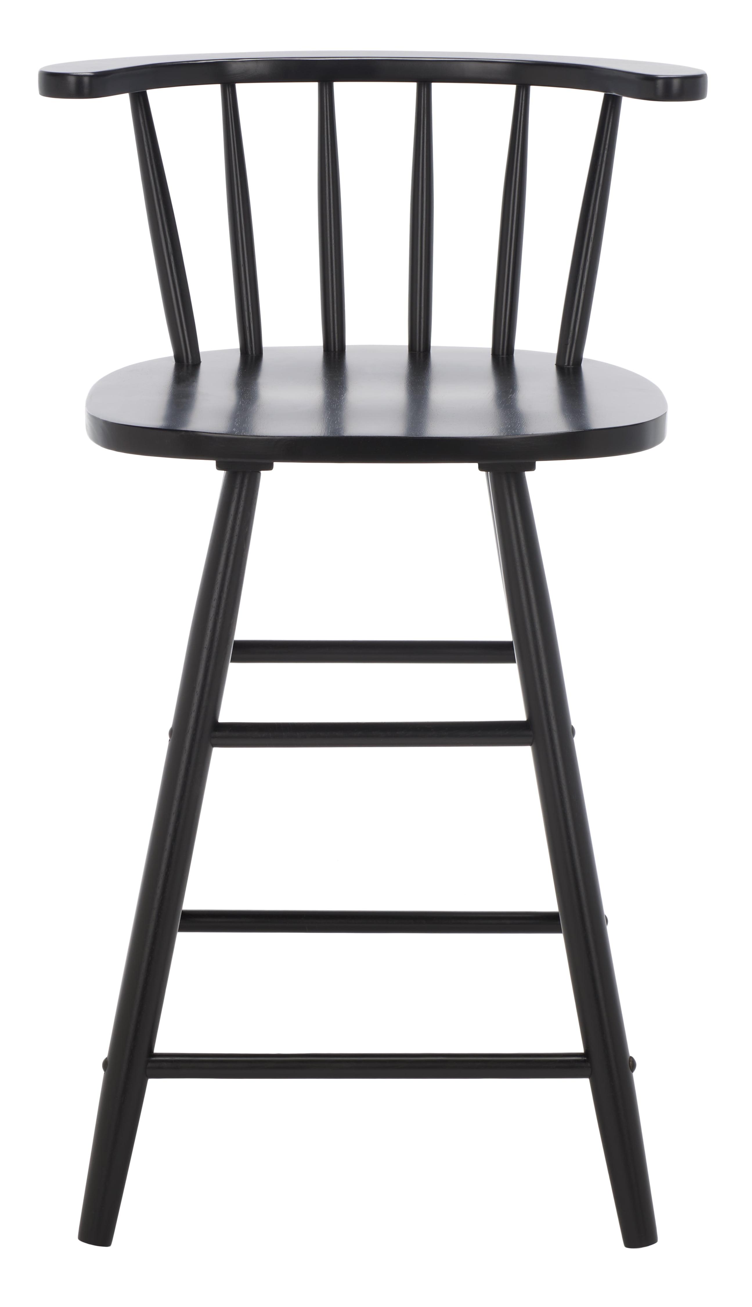 Jay Black Wood and Metal Counter Stool