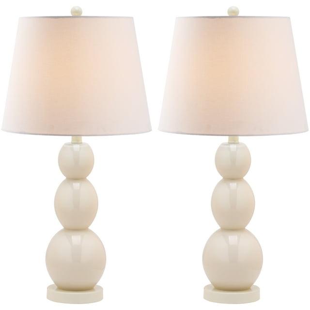 Jayne 3 Sphere Table Lamp (Set of 2) - 26.5 Inch Height - LIT4089 - Light Grey - Safavieh
